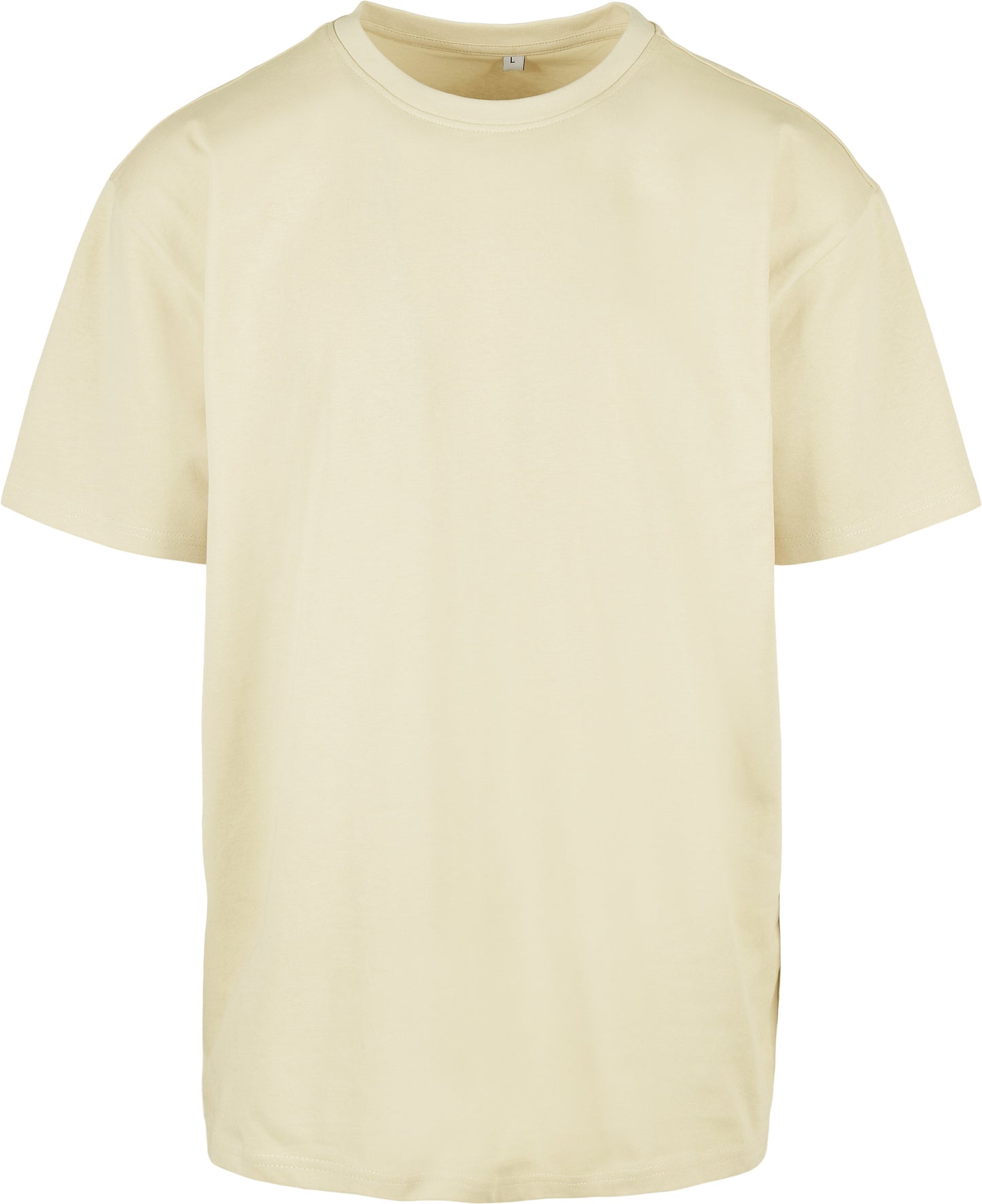 Build Your Brand Heavy Oversized Tee Soft Yellow Crew Neck Casual Fit