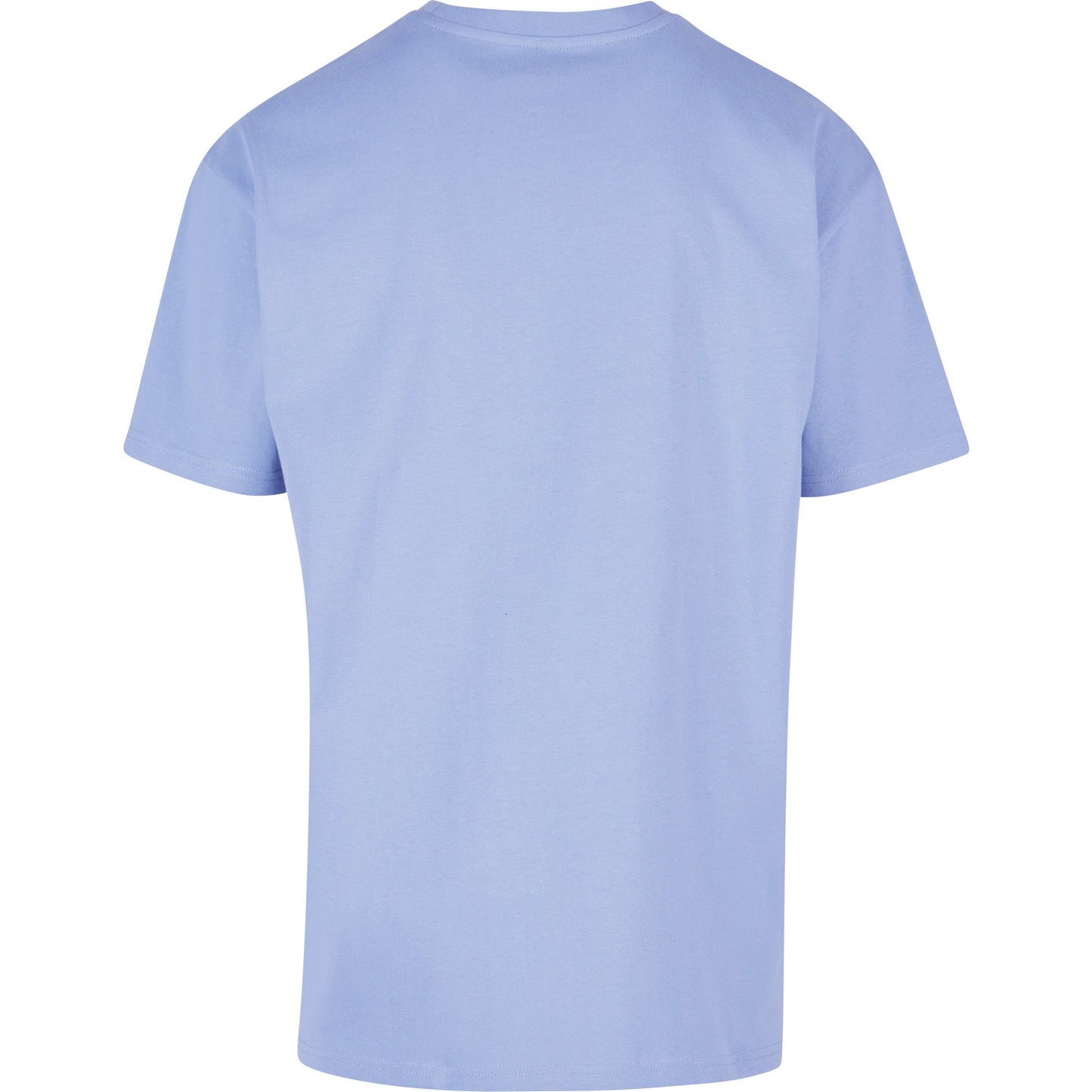 Build Your Brand Oversized Tee Viola Blue Crew Neck Soft Cotton Casual Fit