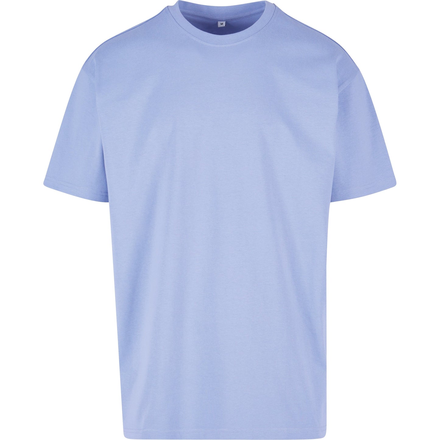 Build Your Brand Oversized Tee Viola Blue Crew Neck Soft Cotton Casual Fit