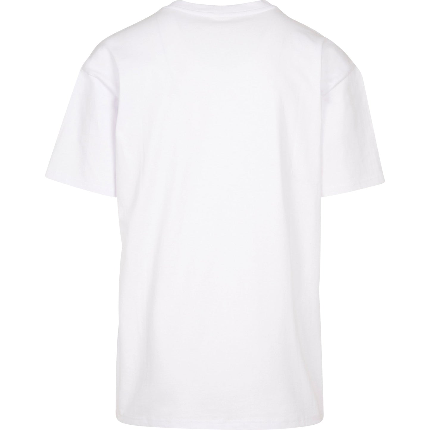 Build Your Brand Heavy Oversized Tee White Crew Neck Casual Fit 100% Cotton