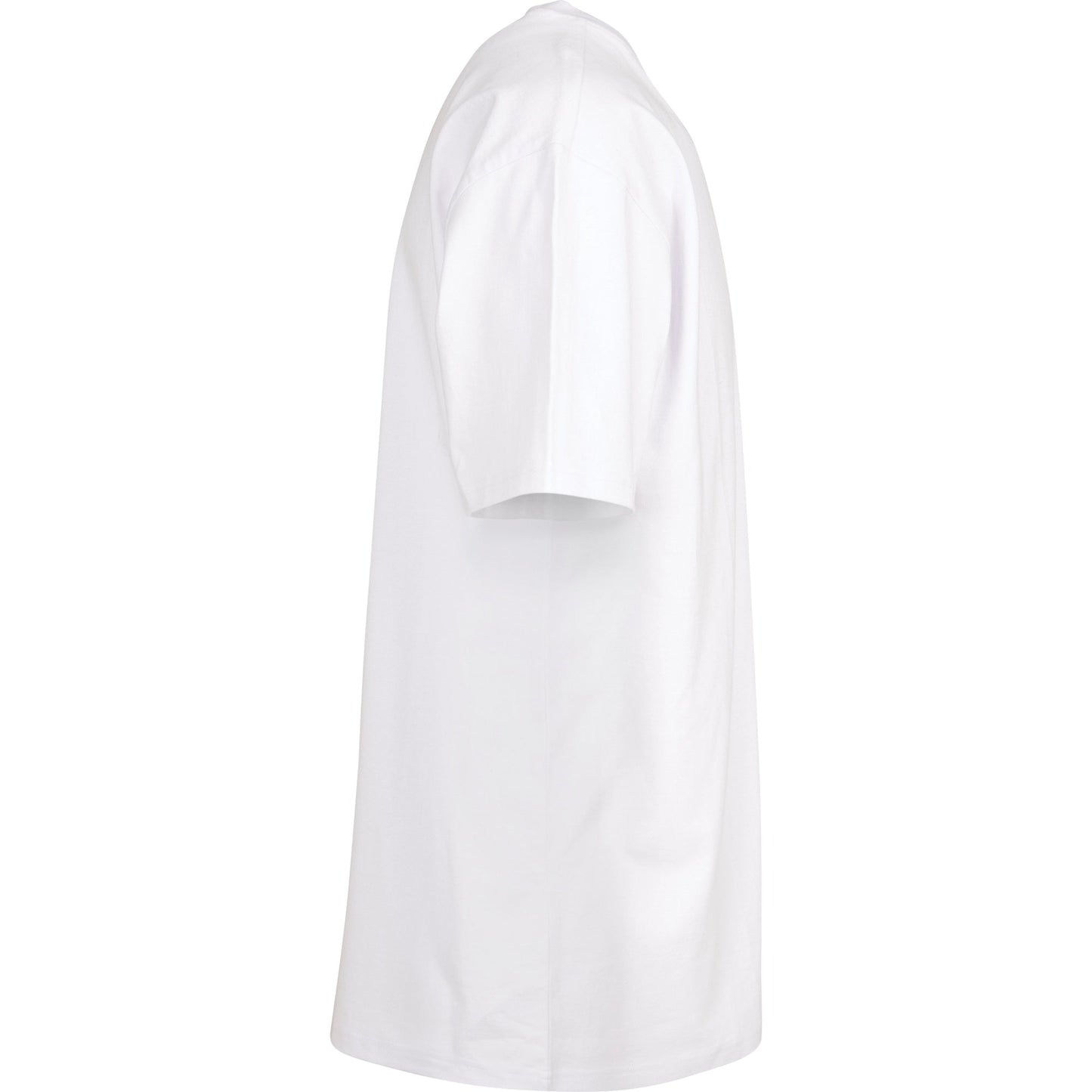 Build Your Brand Heavy Oversized Tee White Crew Neck Casual Fit 100% Cotton