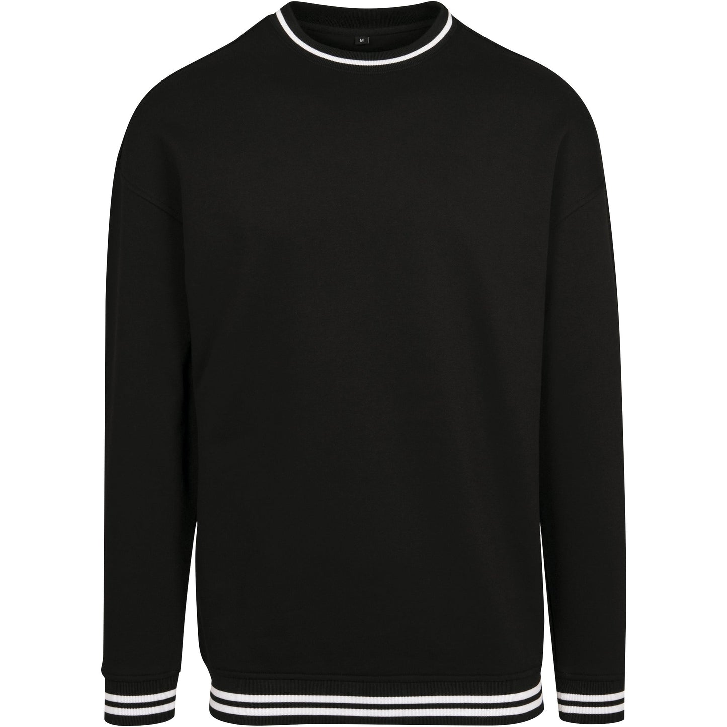 Build Your Brand College Sweat Crew Neck Jumper with Ribbed Cuffs - FAMA