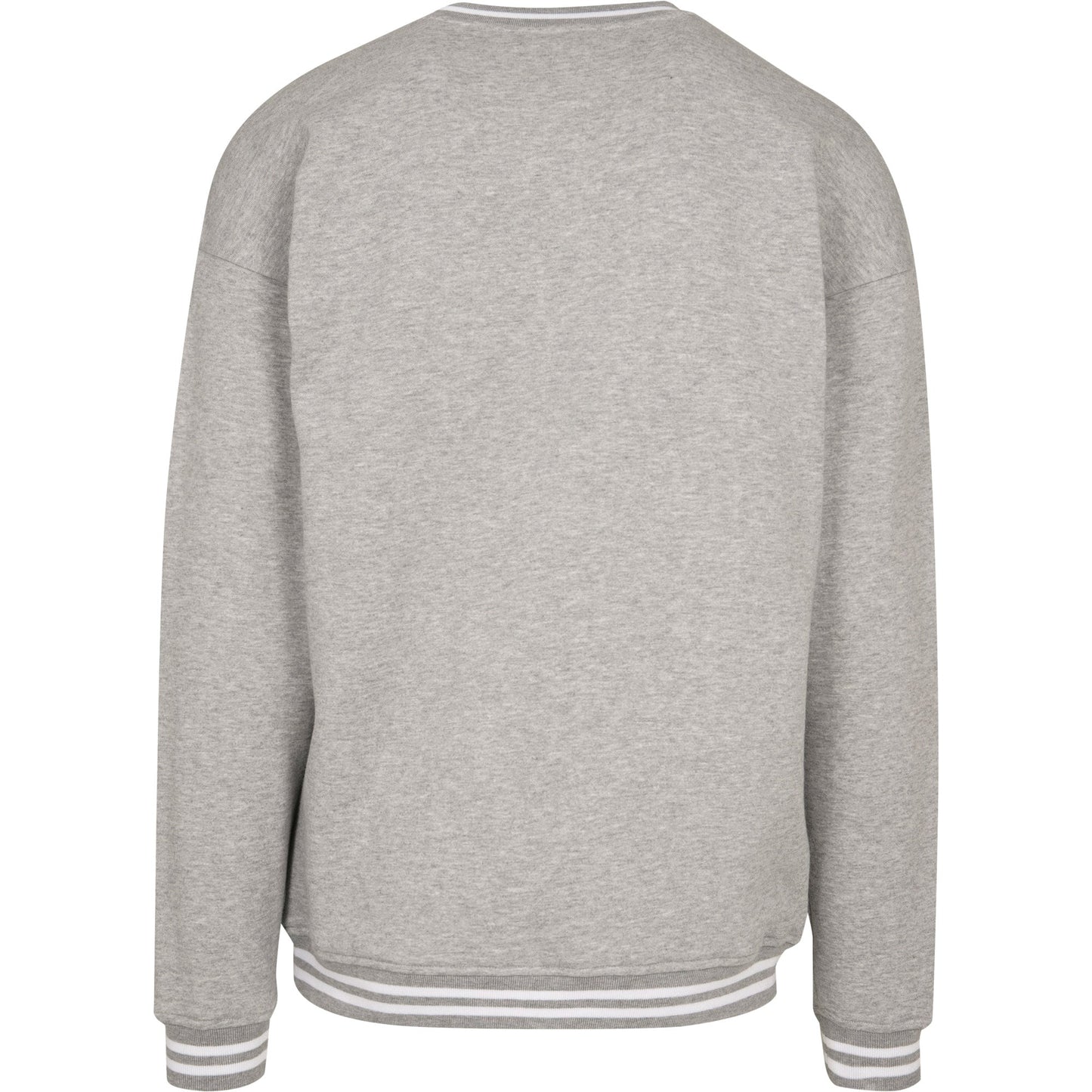Build Your Brand College Sweat Crew Neck Jumper with Ribbed Cuffs - FAMA