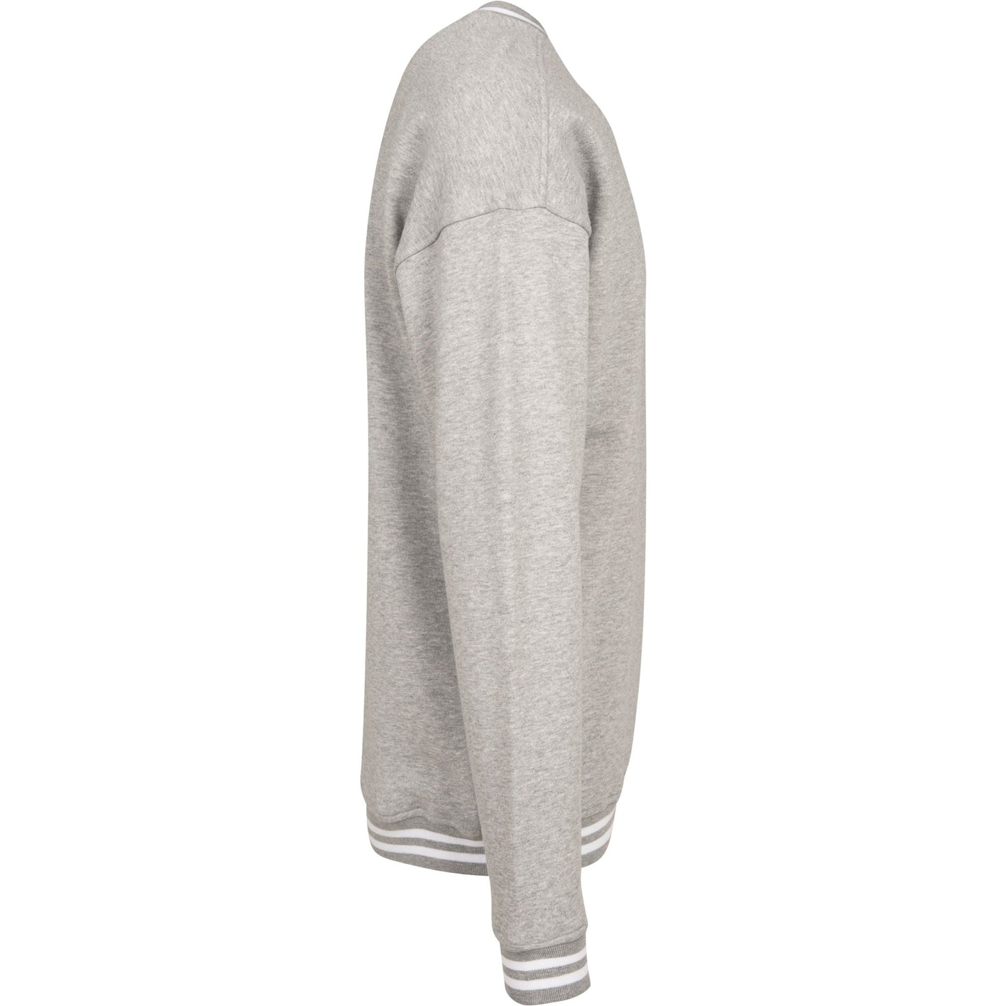 Build Your Brand College Sweat Crew Neck Jumper with Ribbed Cuffs - FAMA