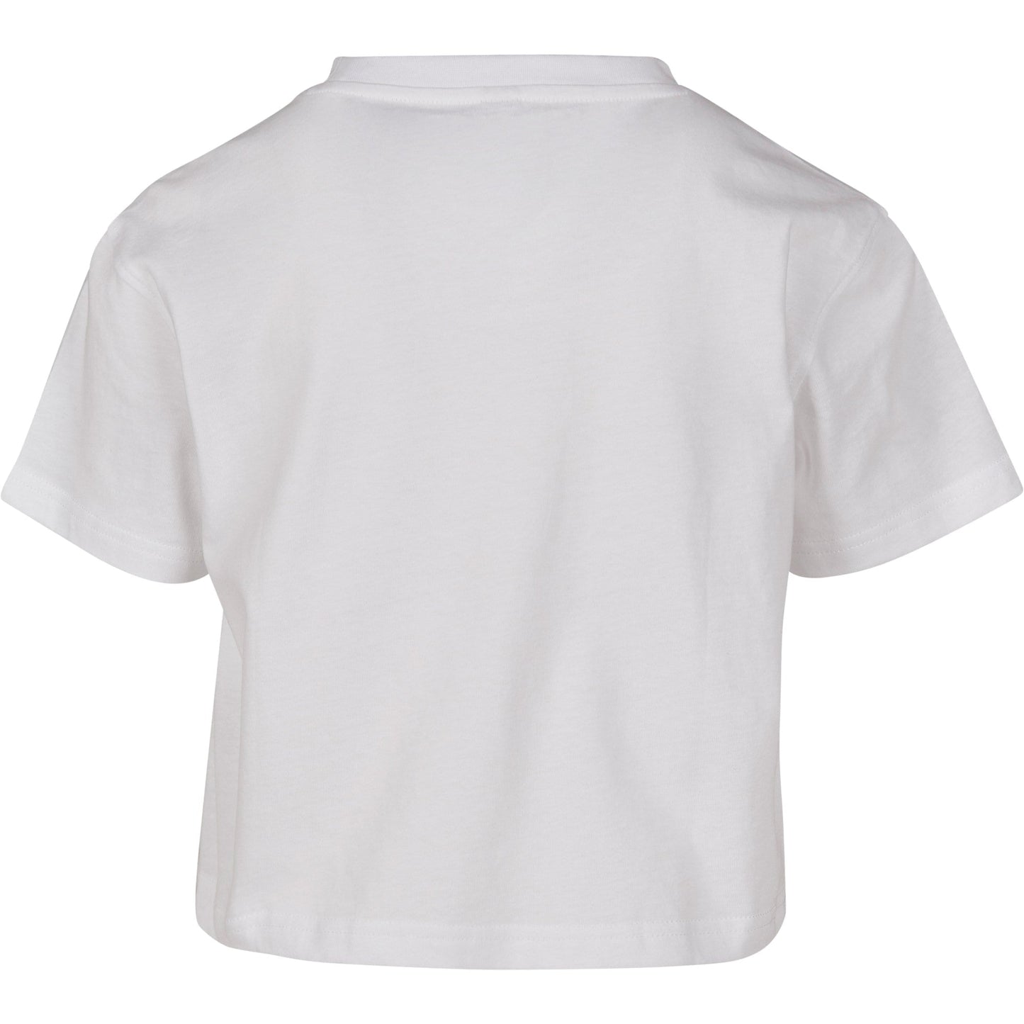 Build Your Brand Girls Cropped Jersey Tee Short Sleeve Round Neck 100% Cotton