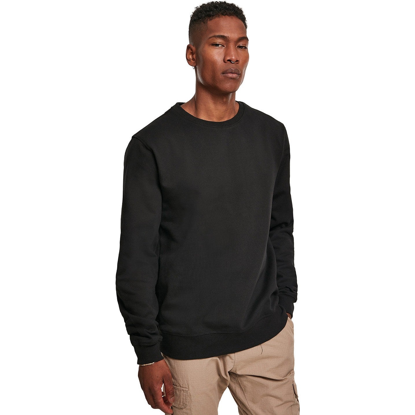 Build Your Brand Premium Crew Neck Hoody High Cotton Fleece S-2XL FAMA Certified
