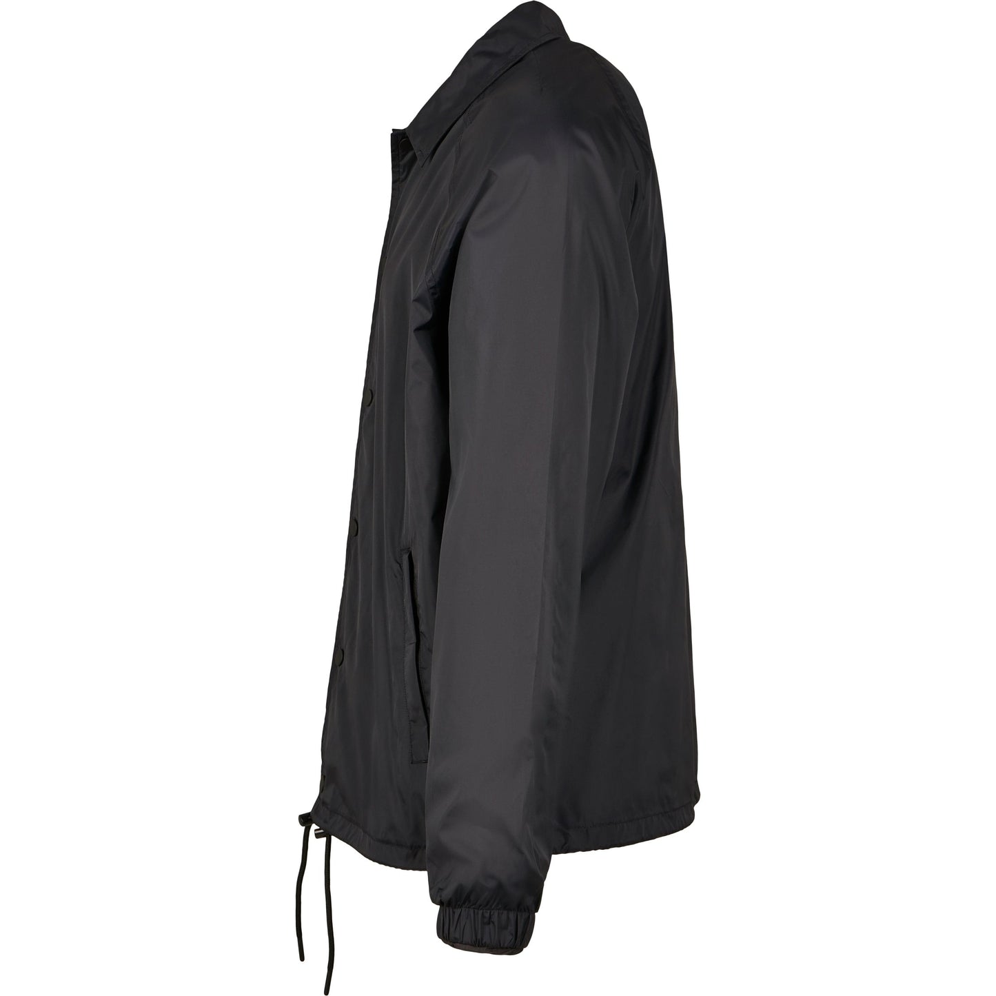 Build Your Brand Coach Jacket Nylon Streetwear with Pockets and Drawstring
