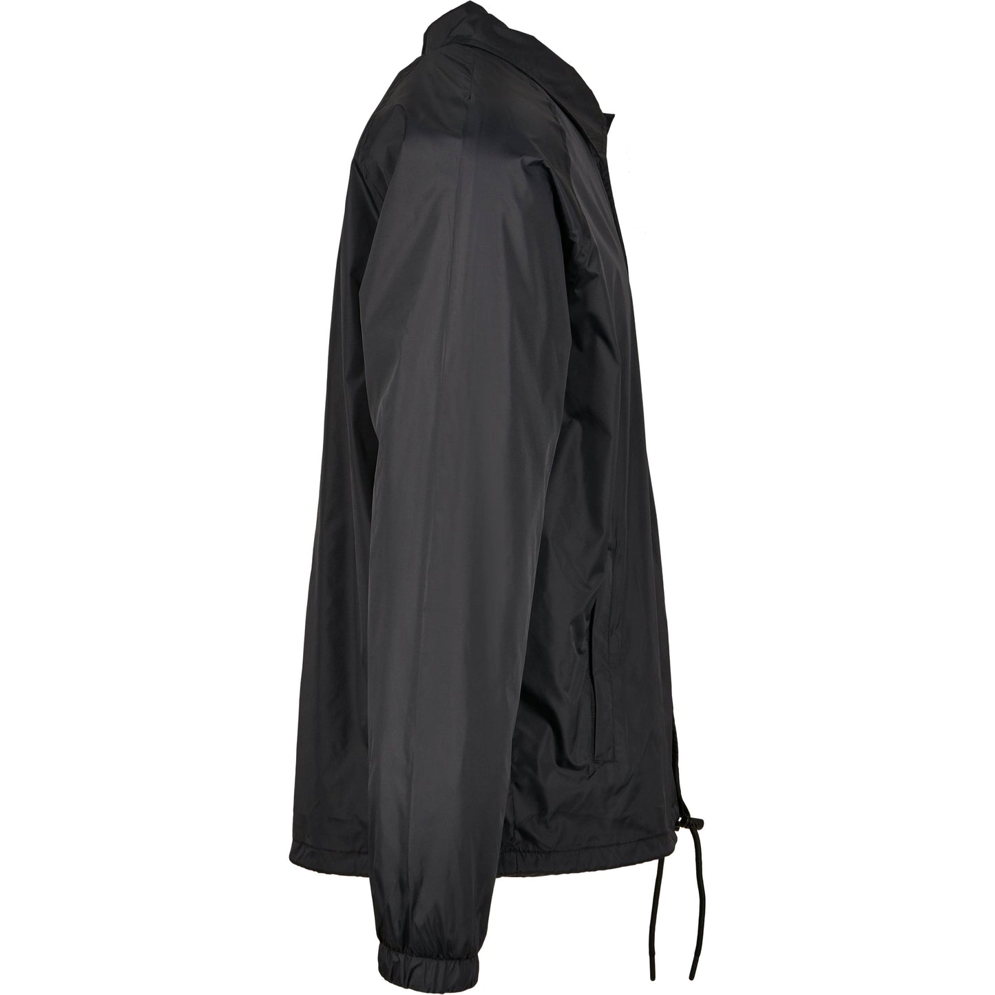 Build Your Brand Coach Jacket Nylon Streetwear with Pockets and Drawstring