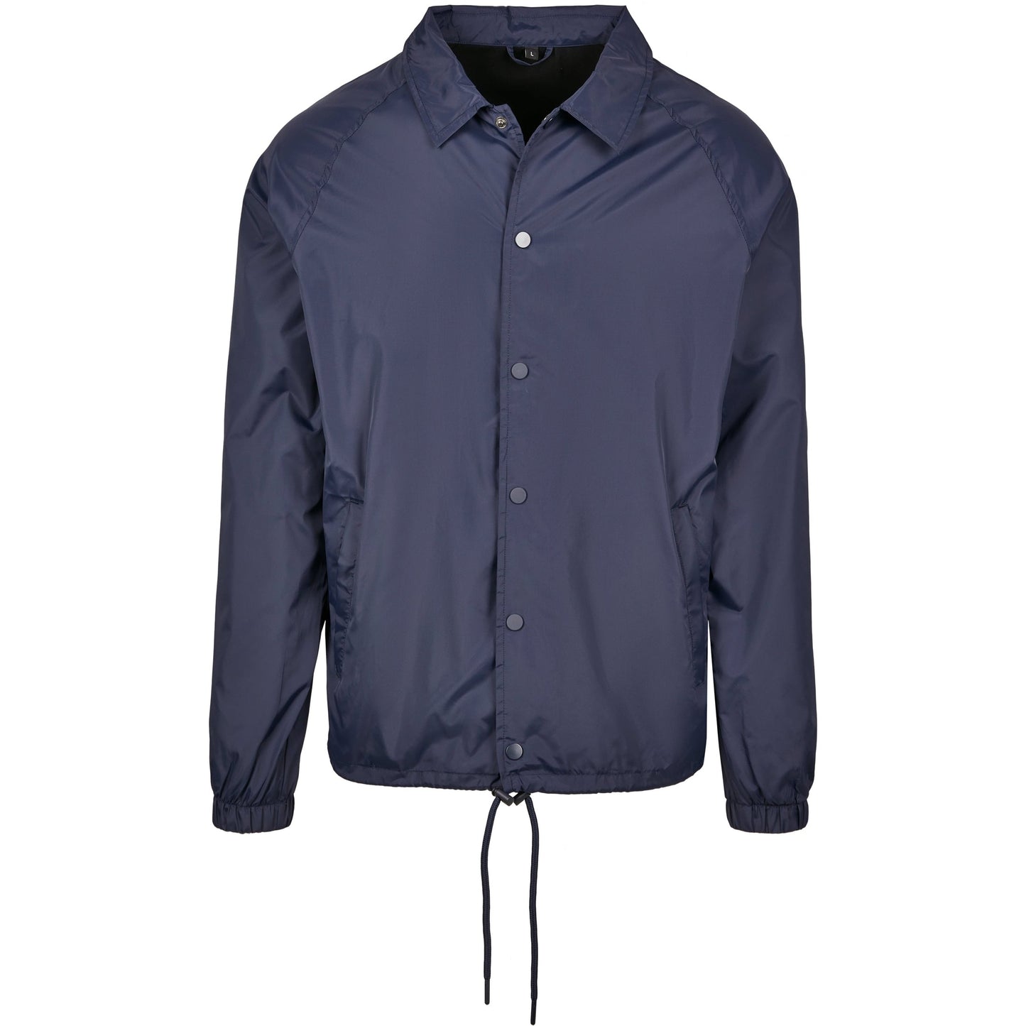 Build Your Brand Coach Jacket Nylon Streetwear with Pockets and Drawstring