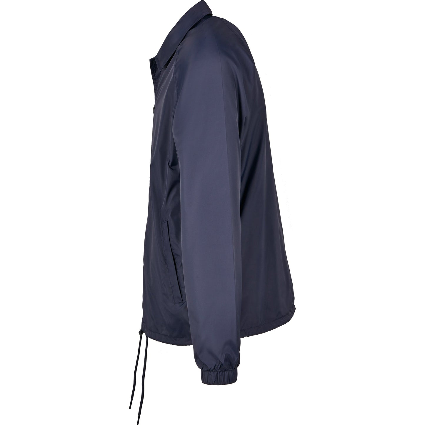 Build Your Brand Coach Jacket Nylon Streetwear with Pockets and Drawstring