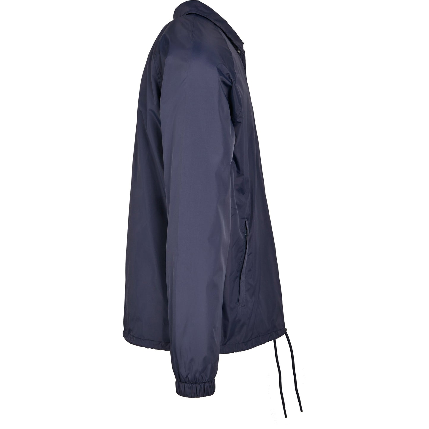 Build Your Brand Coach Jacket Nylon Streetwear with Pockets and Drawstring
