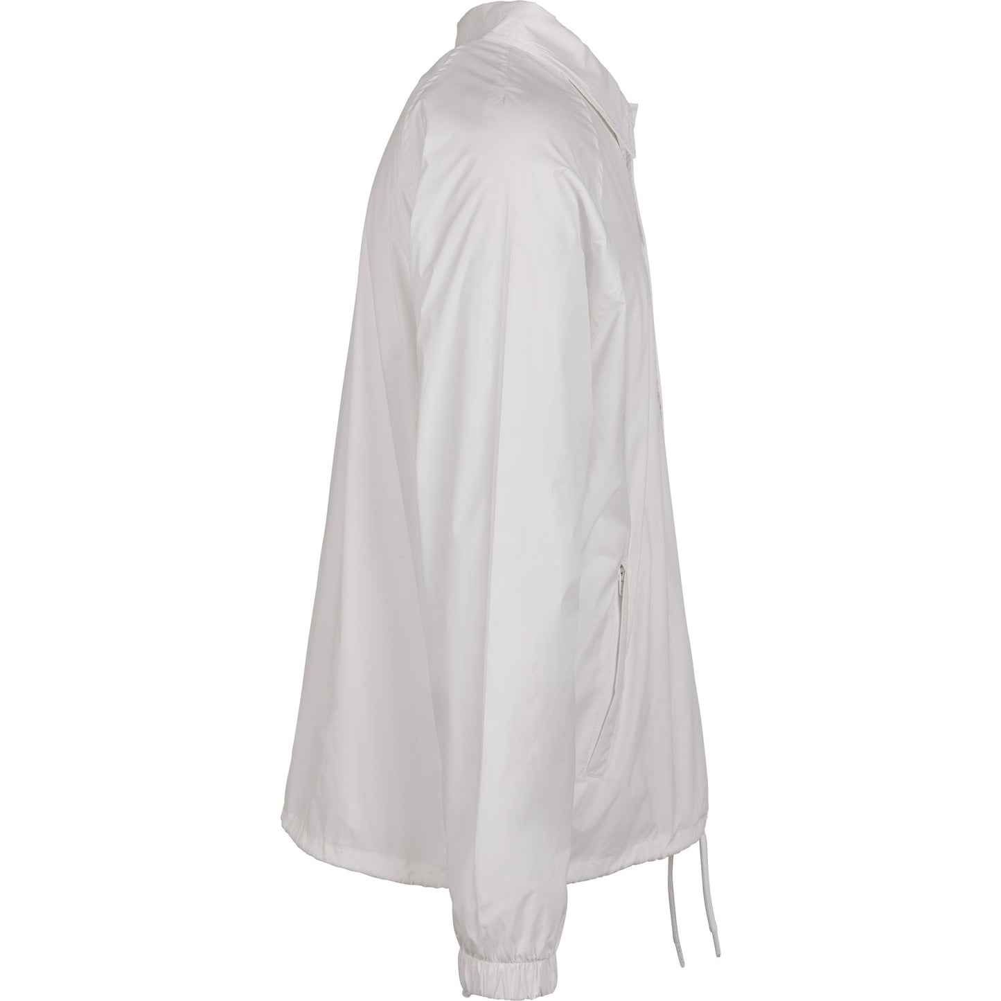 Build Your Brand Coach Jacket Nylon Streetwear with Pockets and Drawstring