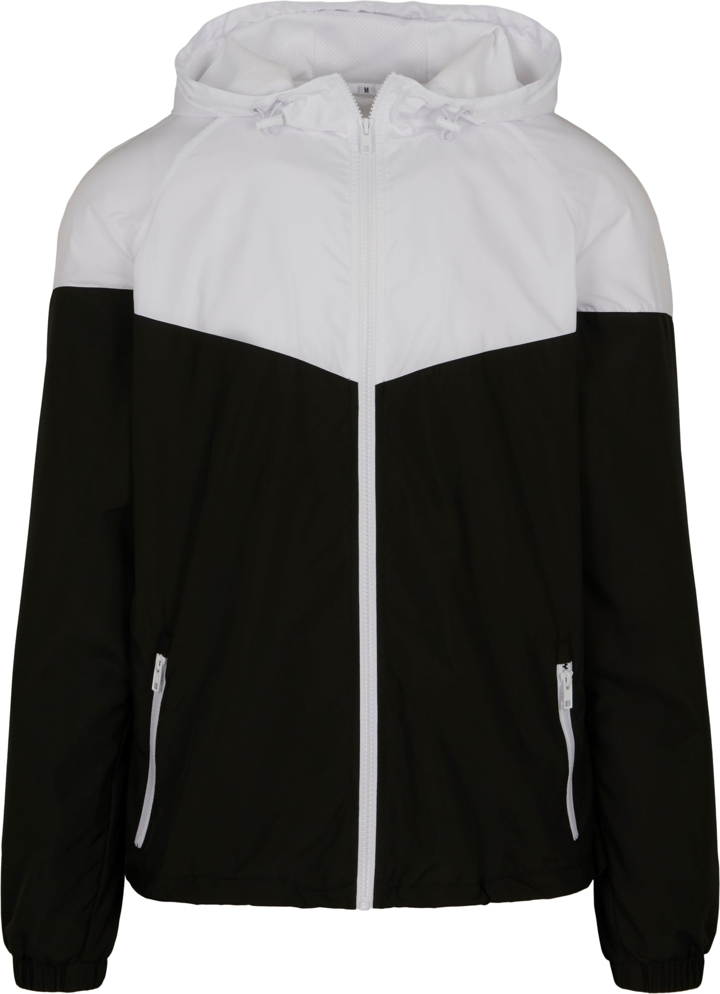 Build Your Brand Two-Tone Windrunner Jacket with Adjustable Hood and Pockets