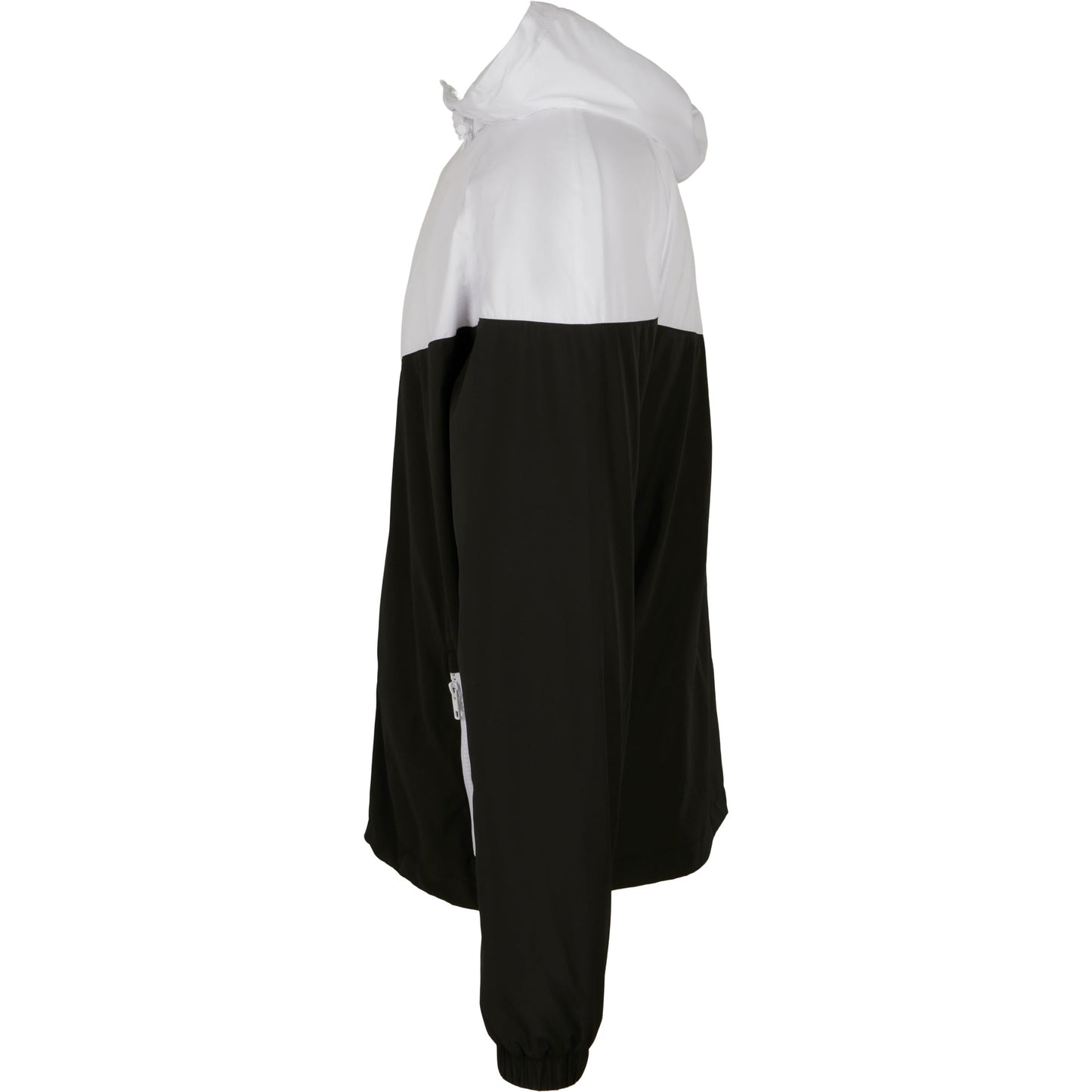 Build Your Brand Two-Tone Windrunner Jacket with Adjustable Hood and Pockets