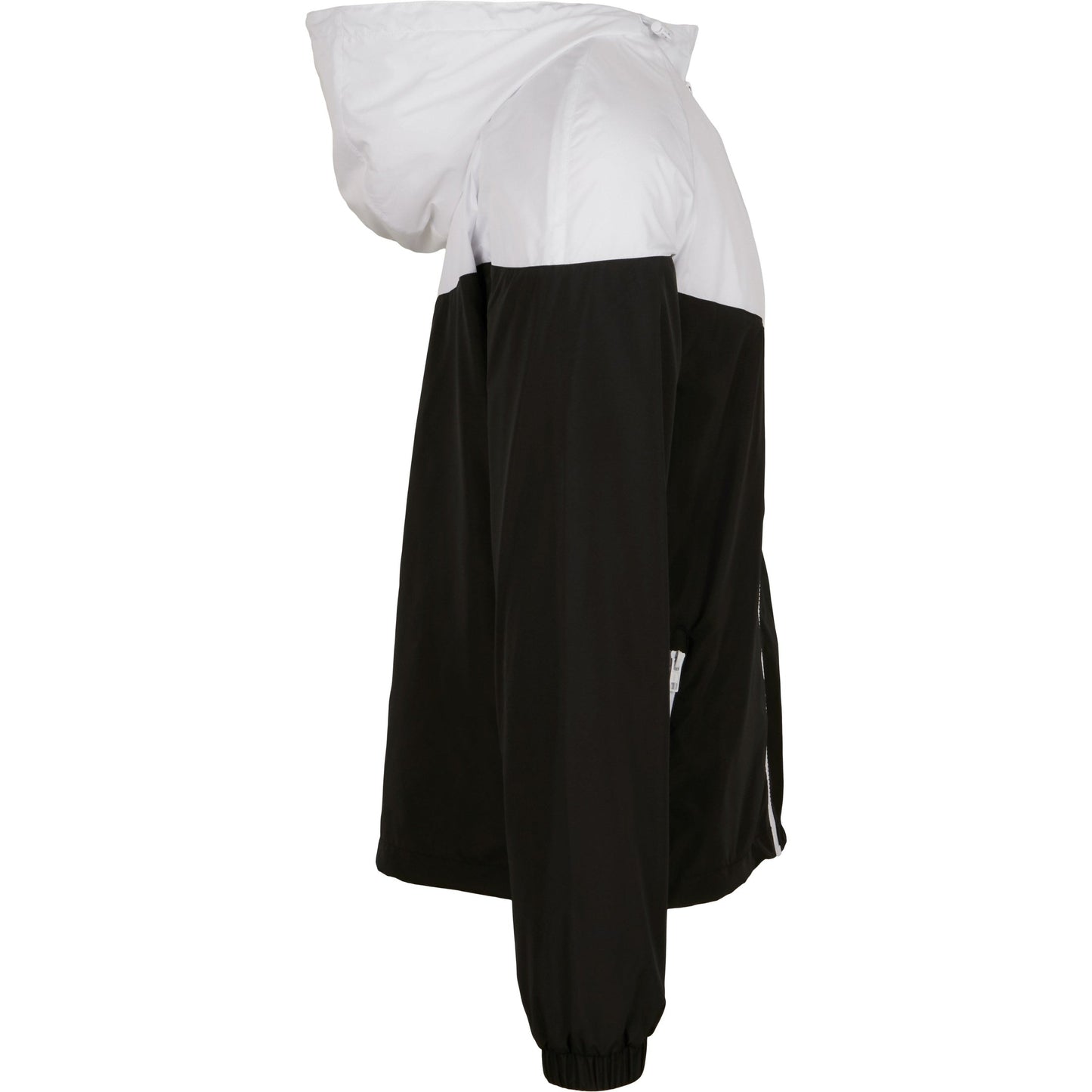 Build Your Brand Two-Tone Windrunner Jacket with Adjustable Hood and Pockets