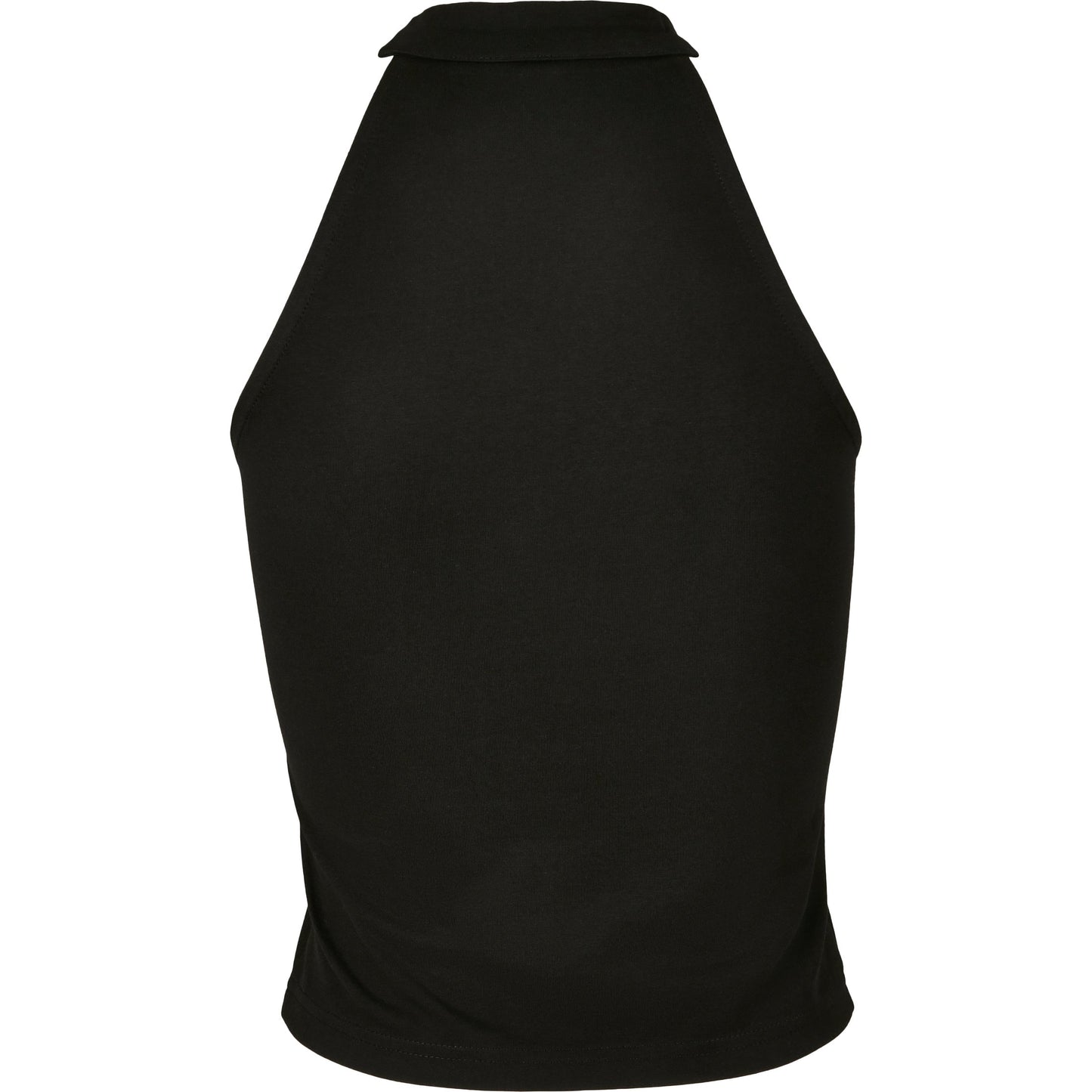 Build Your Brand Women's Turtleneck Sleeveless Short Top Cotton Stretch Jersey