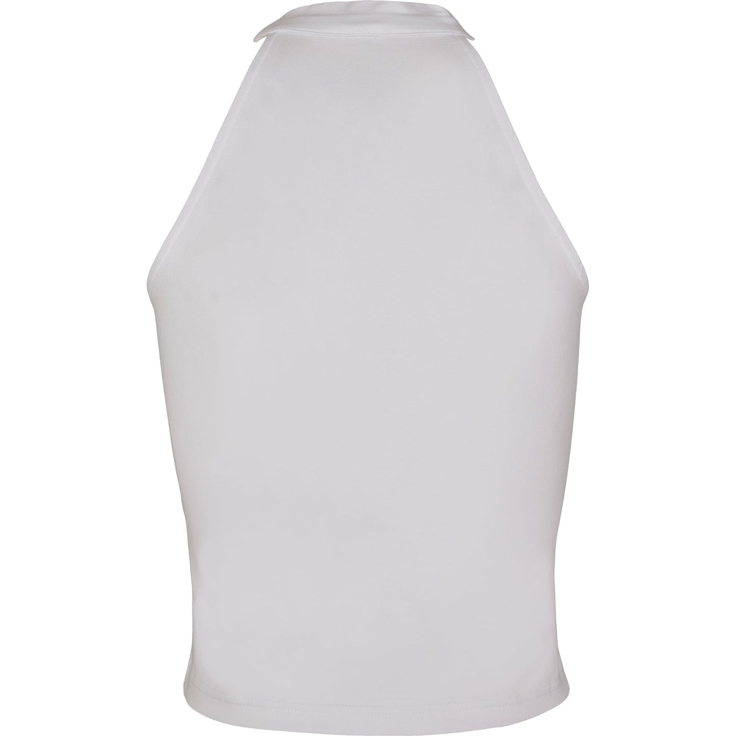 Build Your Brand Women's Turtleneck Sleeveless Short Top Cotton Stretch Jersey