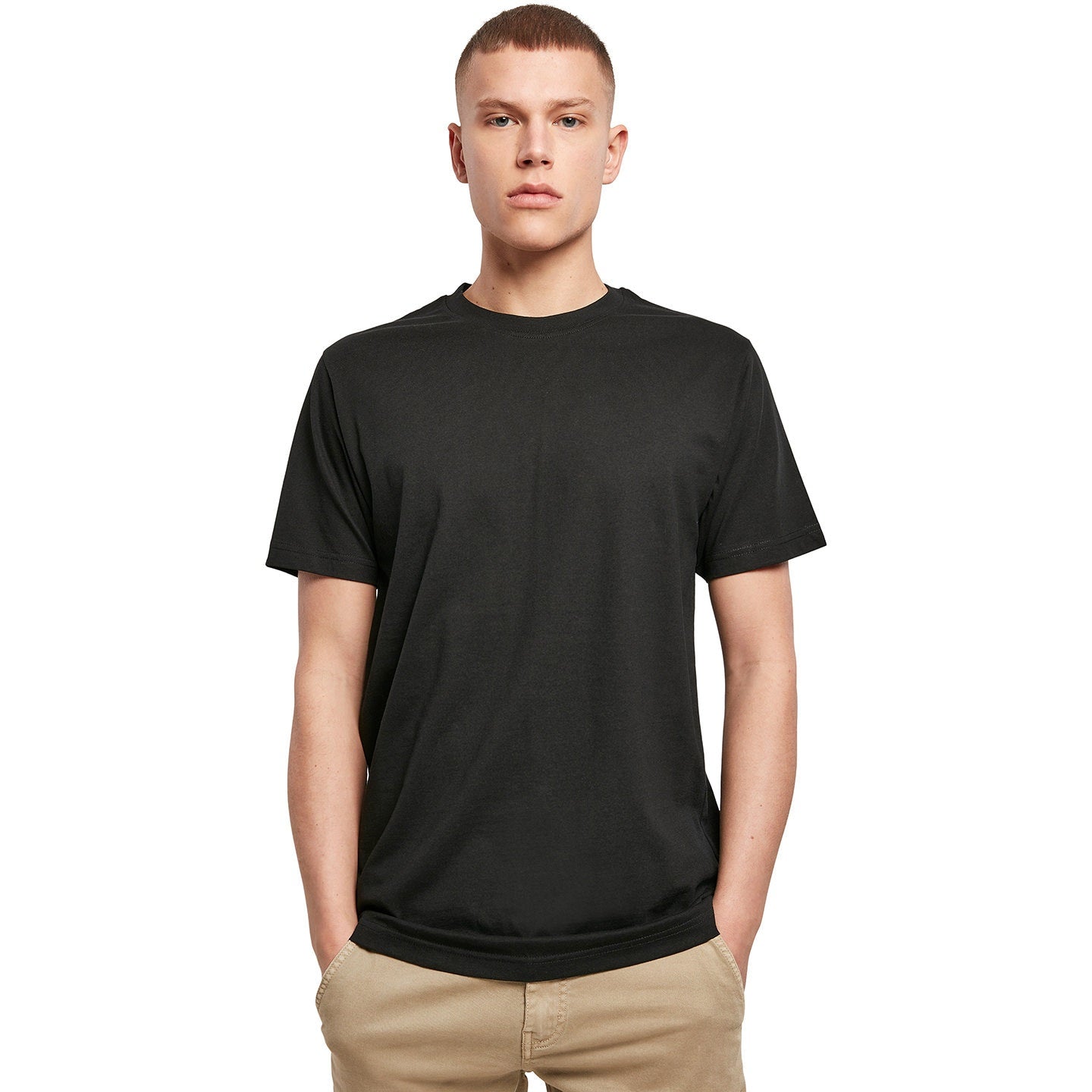 Build Your Brand Organic Cotton T-Shirt Round Neck Eco-Friendly Soft Fit