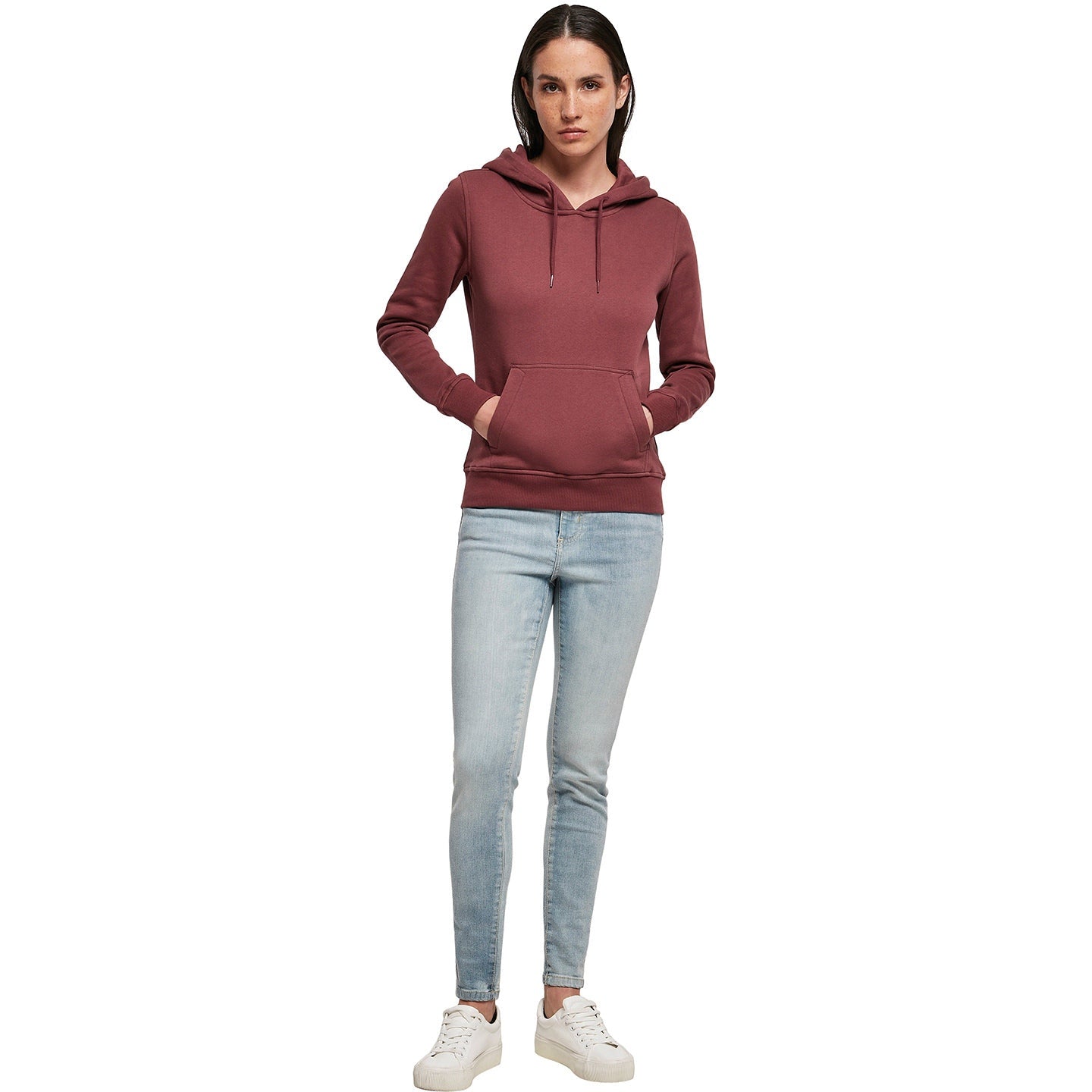 Build Your Brand Women's Organic Hoodie Soft Fleece Kangaroo Pocket GOTS