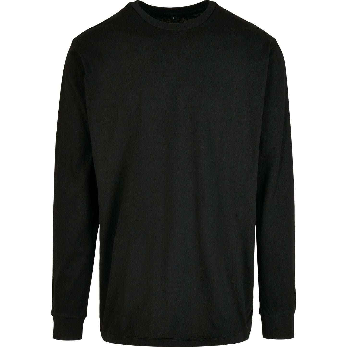 Build Your Brand Organic Long Sleeve T-Shirt with Ribbed Cuffs for Men