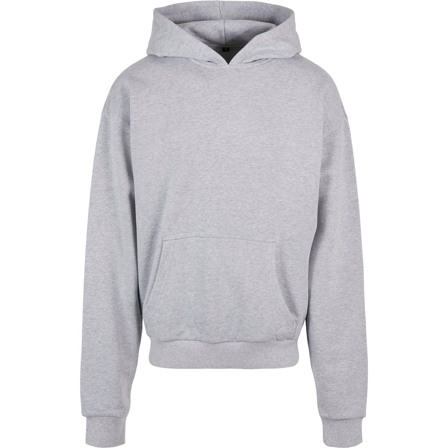 Build Your Brand Ultra Heavy Hoodie Grey Casual Fit Kangaroo Pocket 100% Cotton