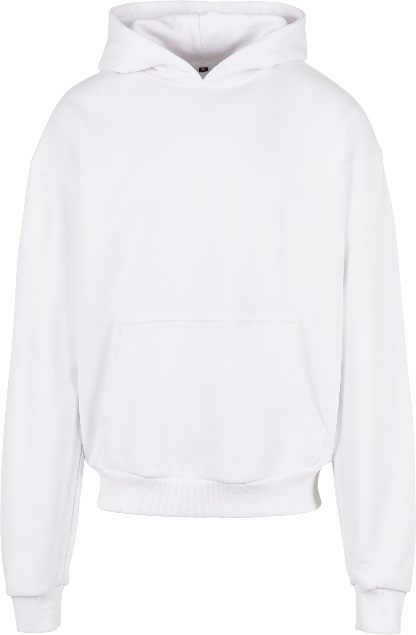 Build Your Brand Ultra Heavy Hoodie White Casual Fit Kangaroo Pocket 100% Cotton