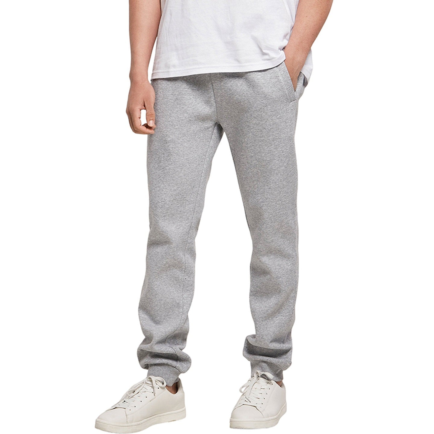 Build Your Brand Organic Cotton Sweatpants with Pockets and Drawstring Waist