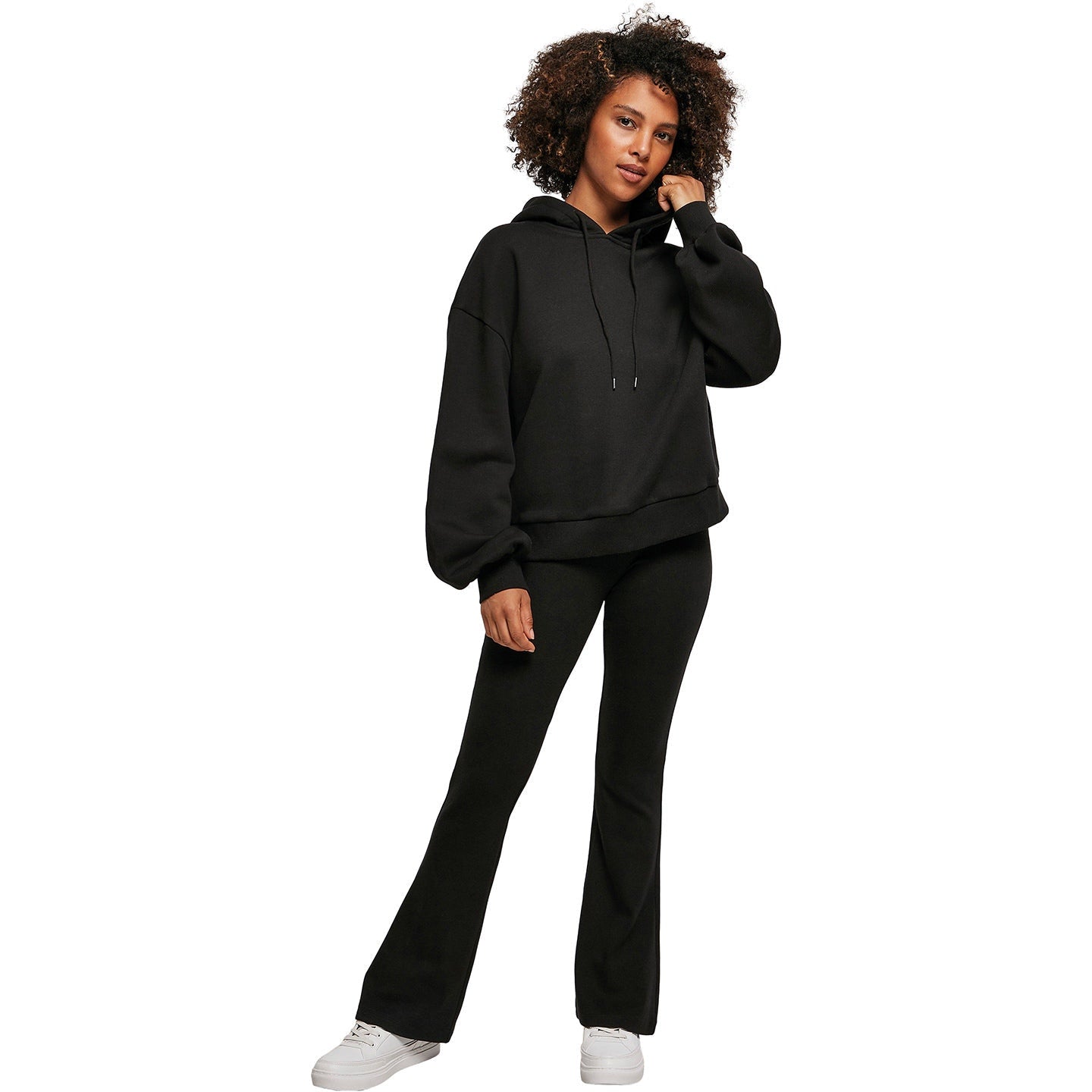 Build Your Brand Women's Organic Cotton Oversized Hoodie with Fluffy Hood