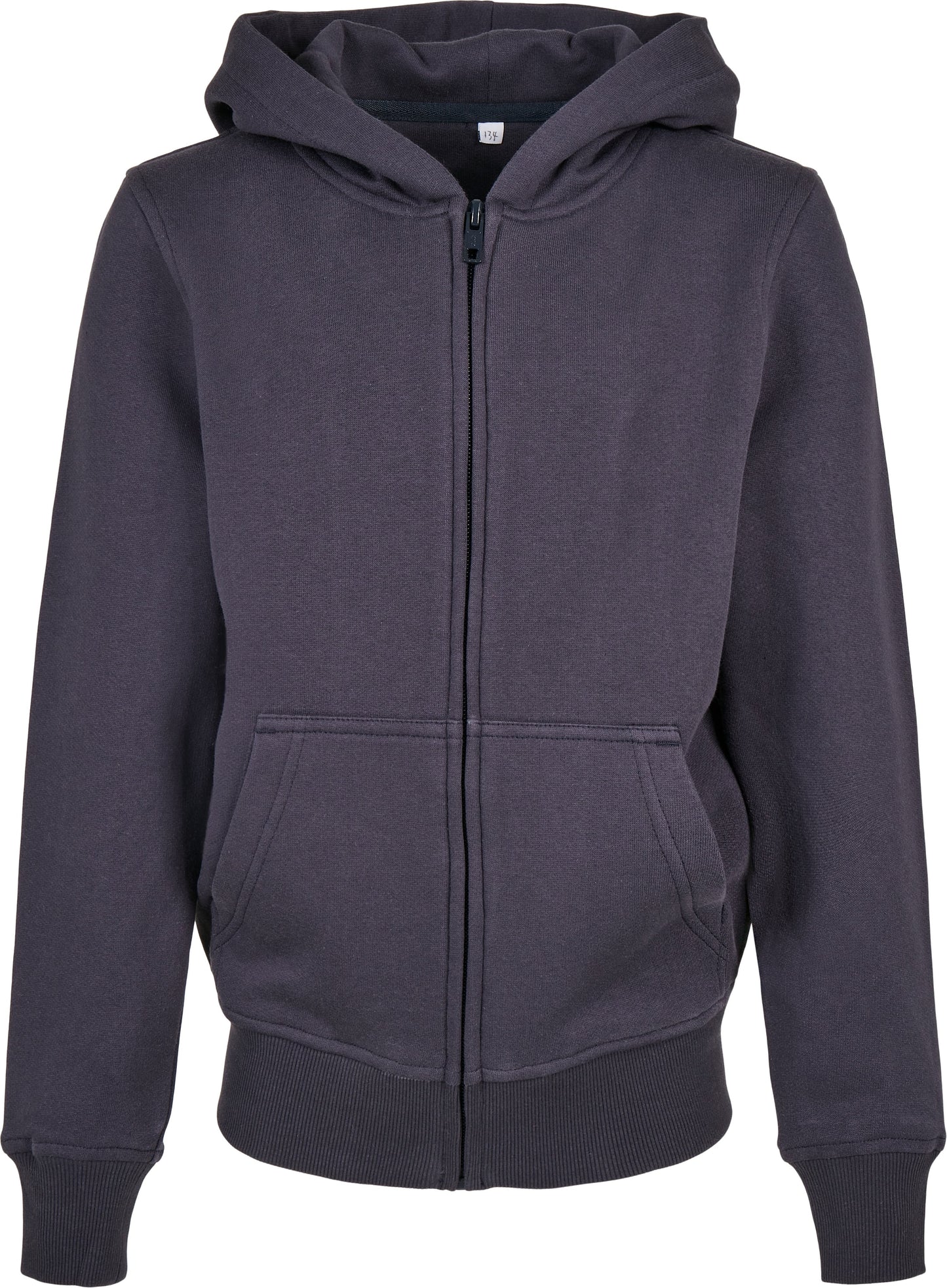 Build Your Brand Organic Kids Zip Hoodie Eco-Friendly Cotton Hooded Sweatshirt