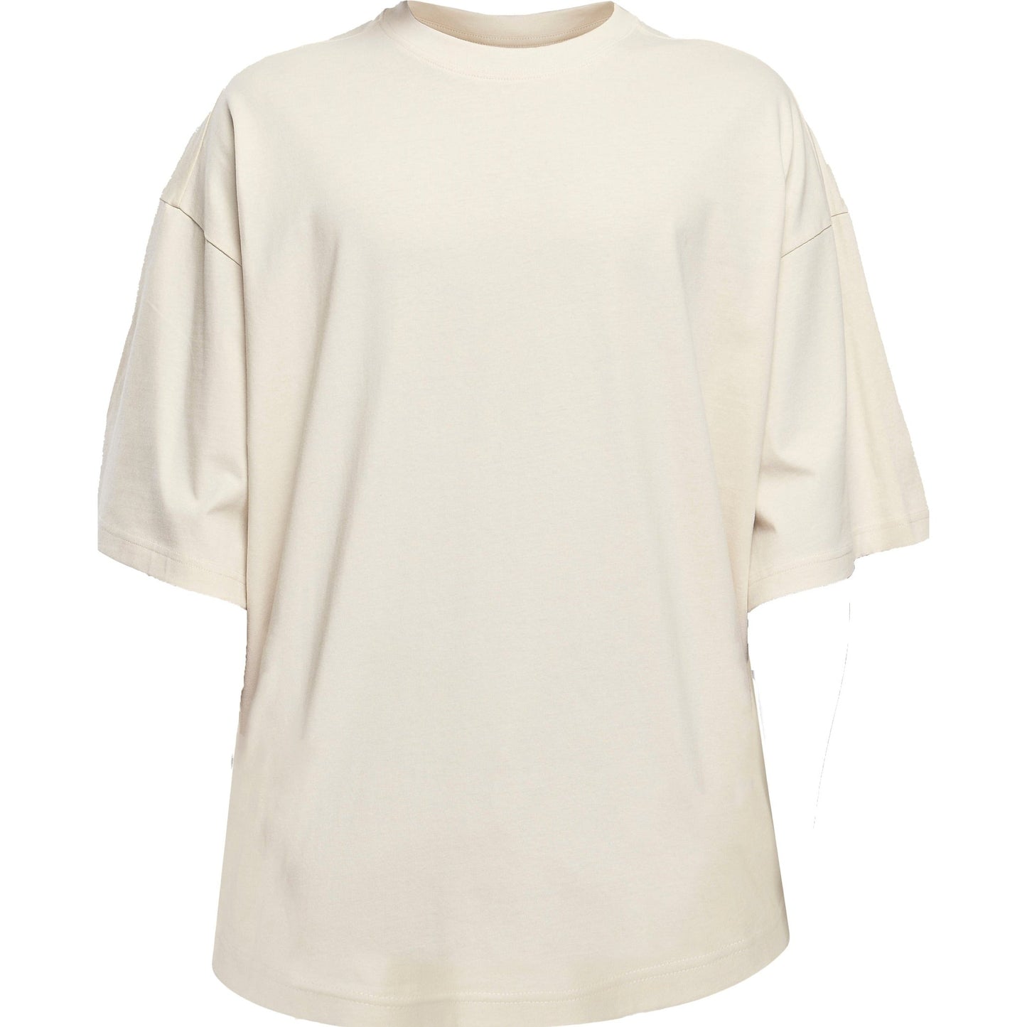 Build Your Brand Huge Tee Oversized Cotton T-Shirt Round Neck Elbow Length