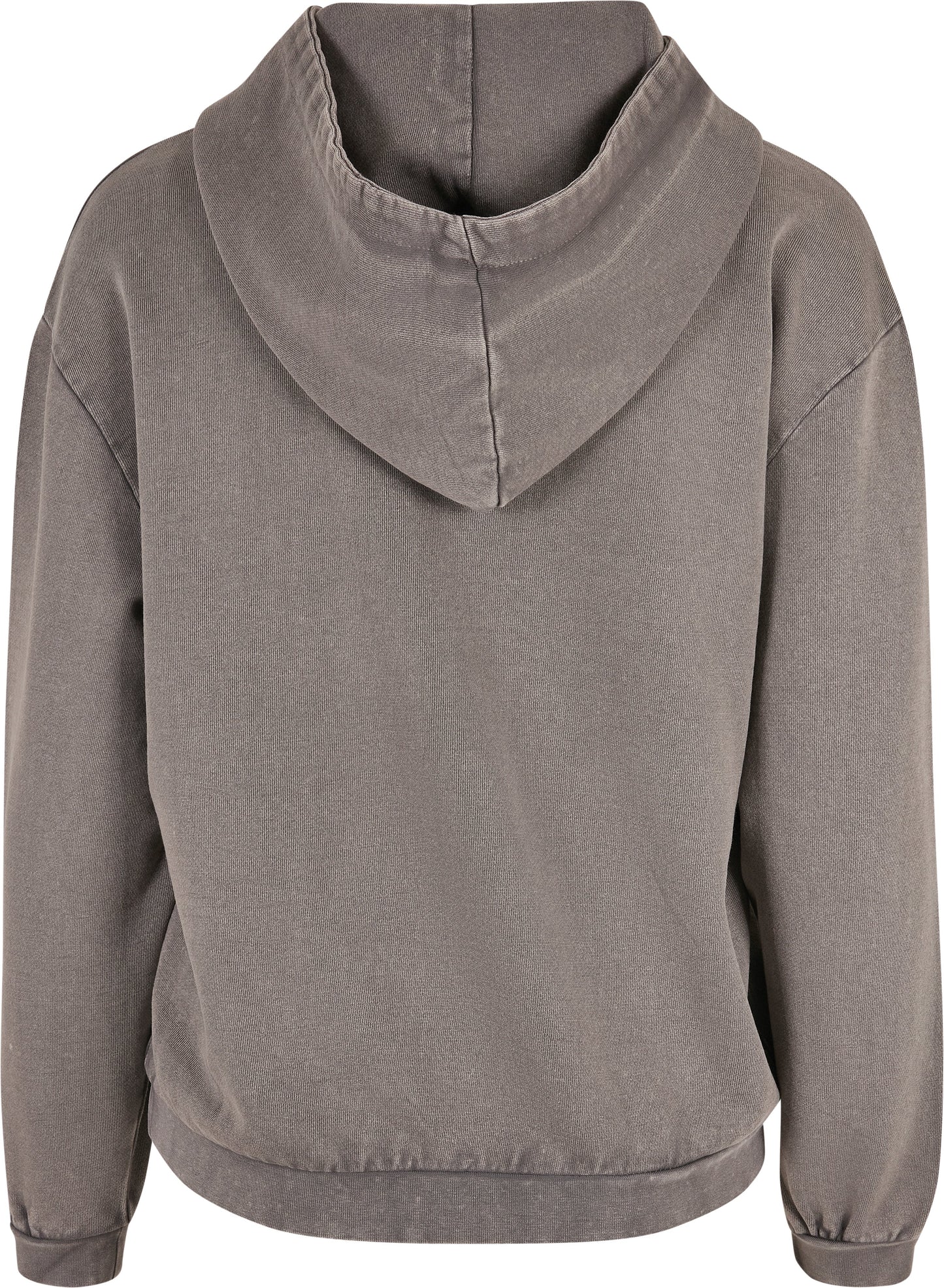 Build Your Brand Women's Acid Washed Oversized Hoodie with Kangaroo Pocket