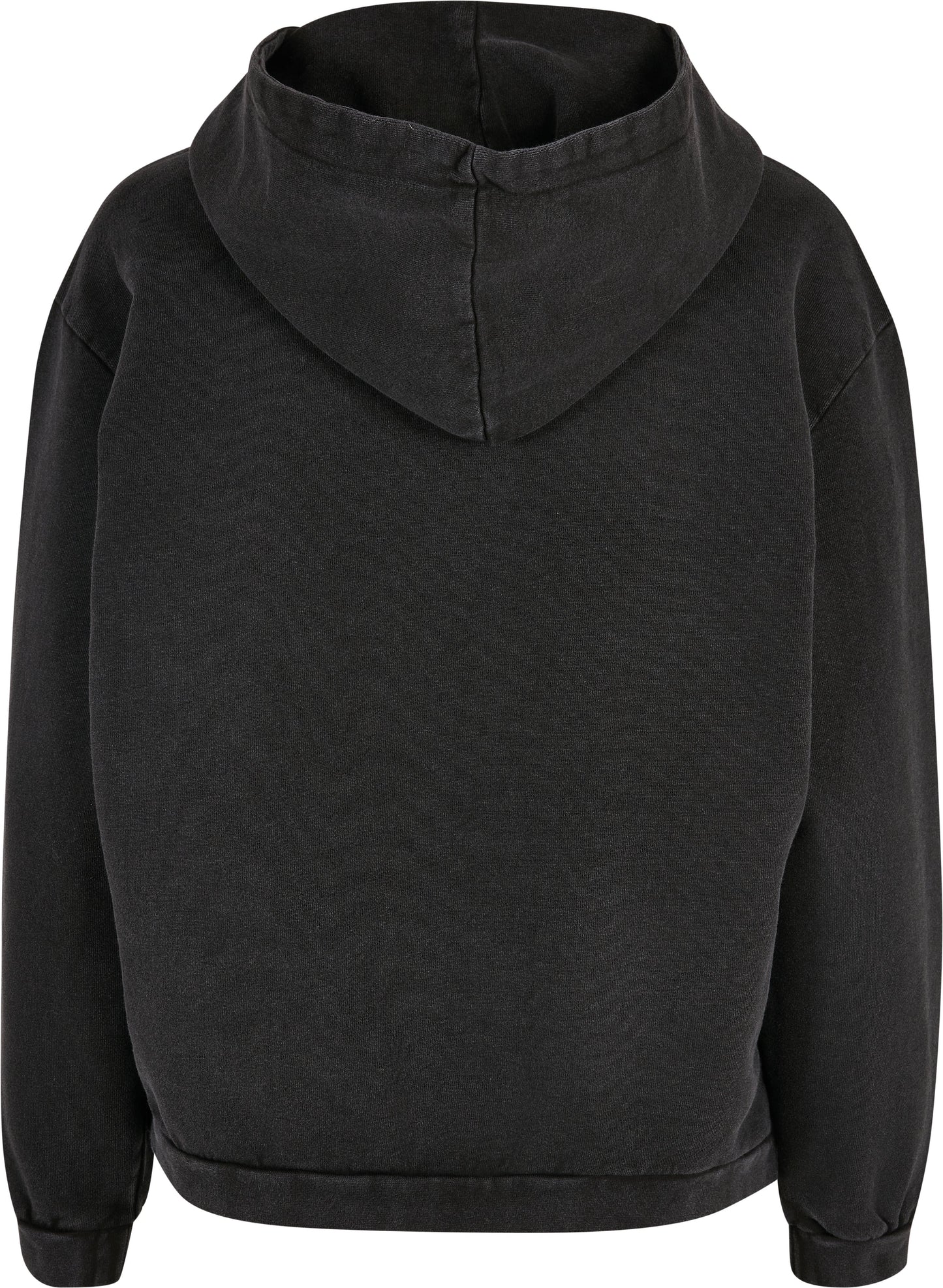Build Your Brand Women's Acid Washed Oversized Hoodie with Kangaroo Pocket