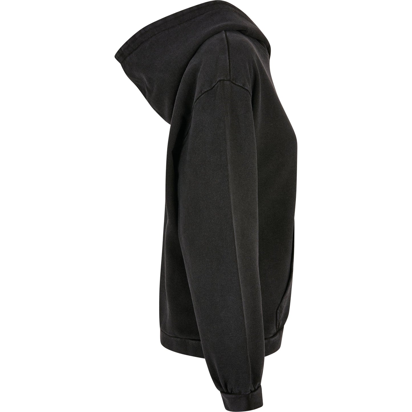 Build Your Brand Women's Acid Washed Oversized Hoodie with Kangaroo Pocket