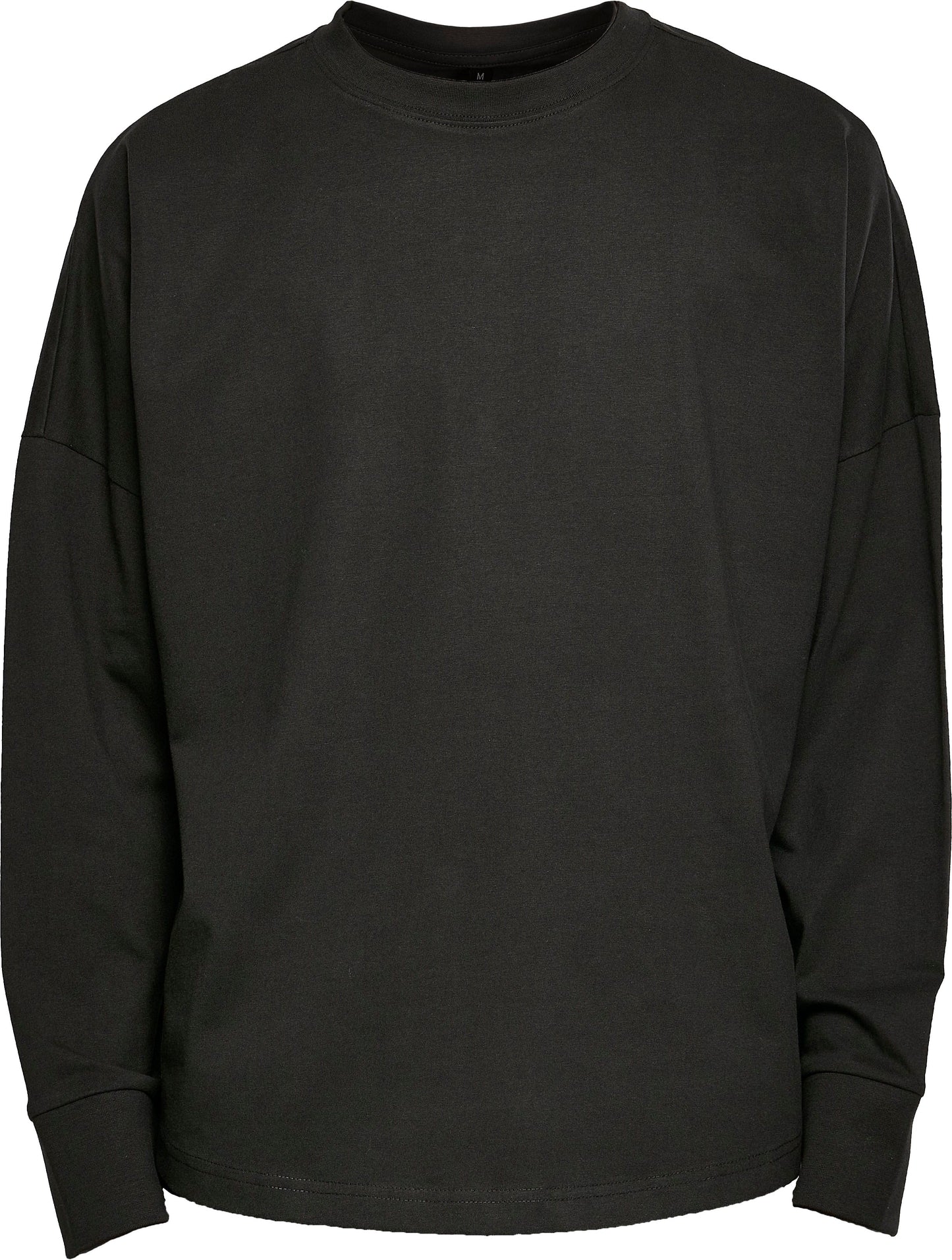 Build Your Brand Men's Oversized Long Sleeve T-Shirt 100% Cotton Casual Wear