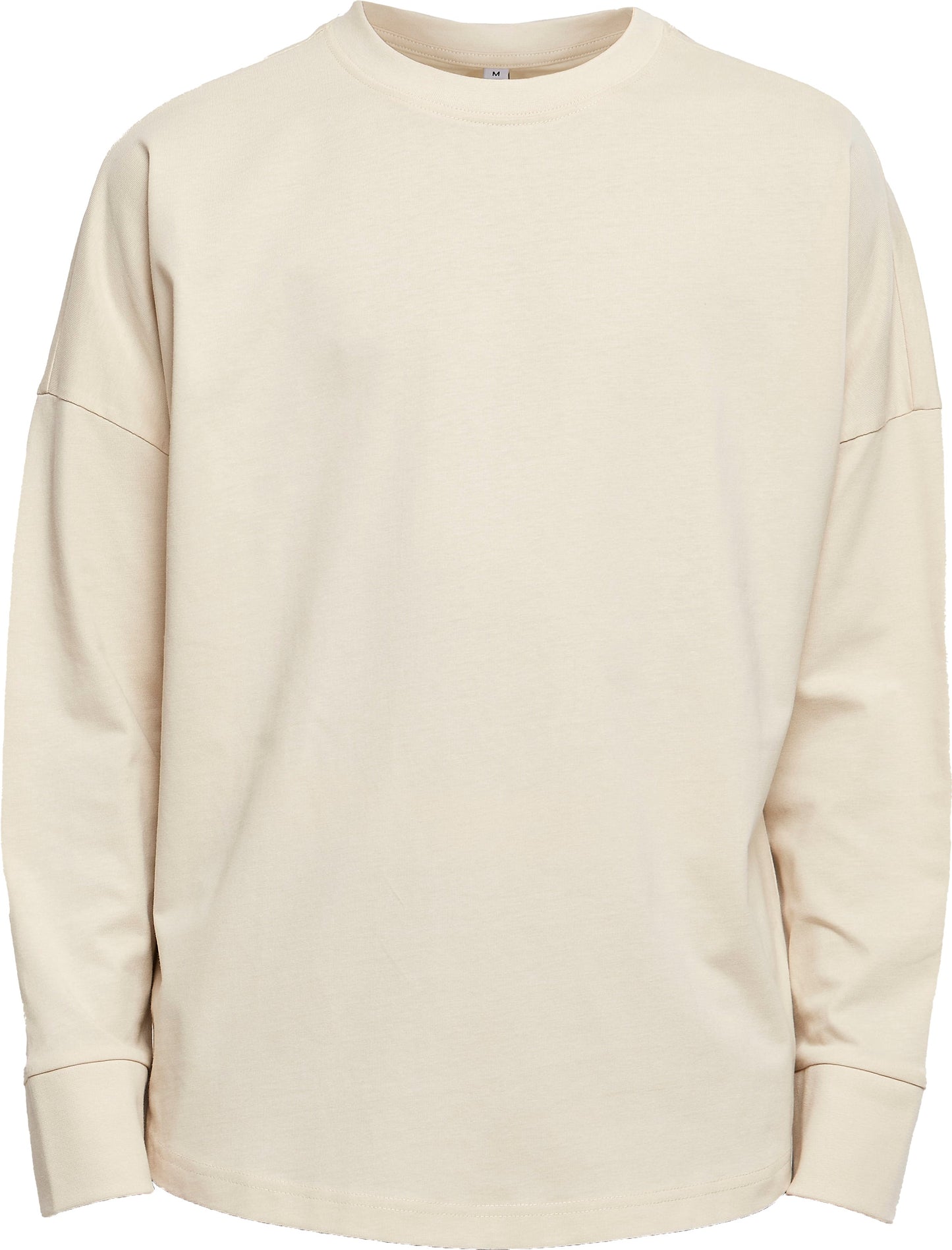 Build Your Brand Men's Oversized Long Sleeve T-Shirt 100% Cotton Casual Wear
