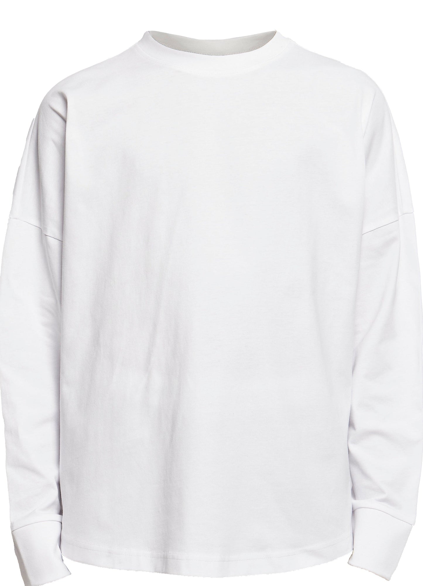 Build Your Brand Men's Oversized Long Sleeve T-Shirt 100% Cotton Casual Wear