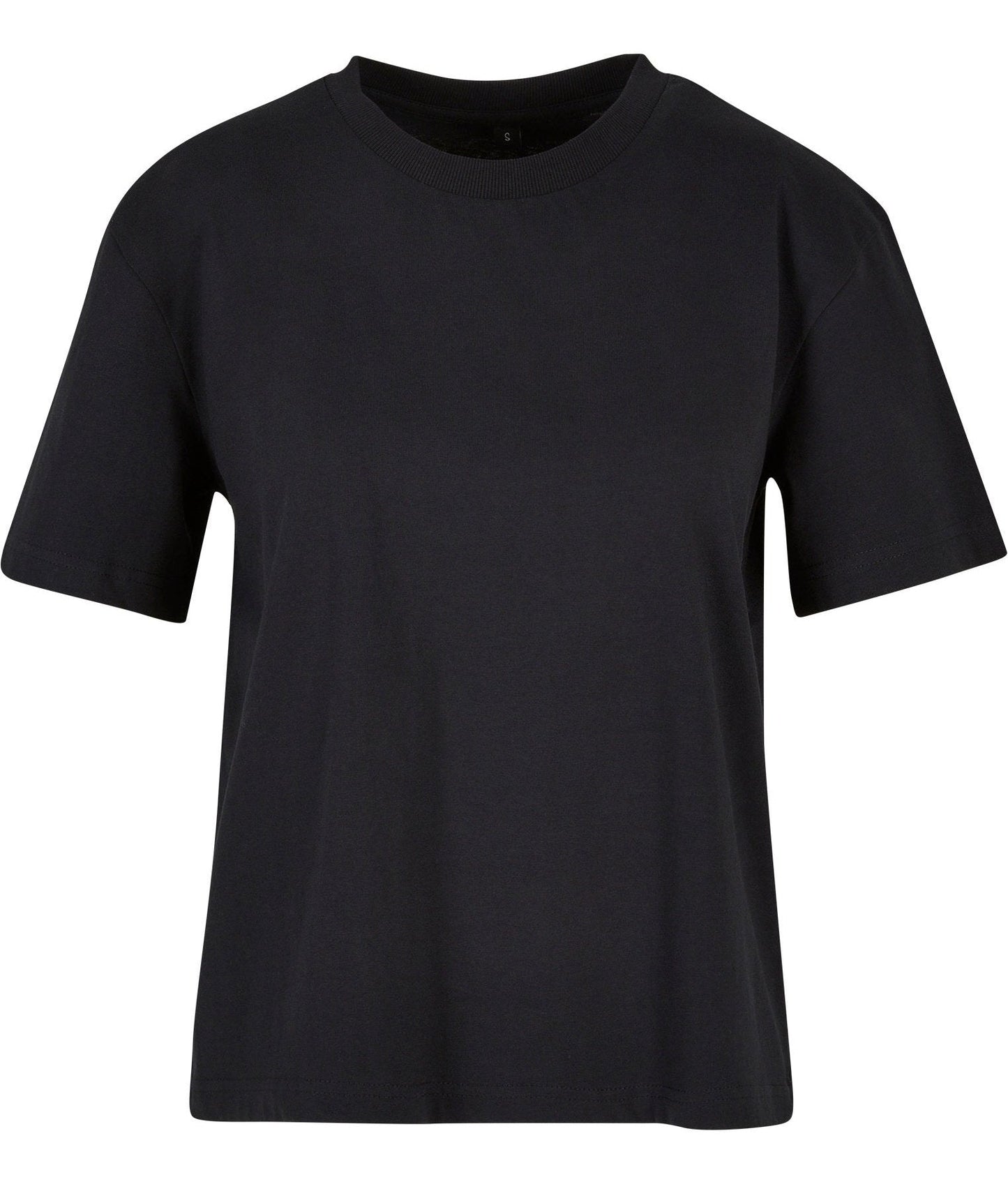 Build Your Brand Women's Oversized Everyday Tee Black 100% Cotton Sizes XS-5XL