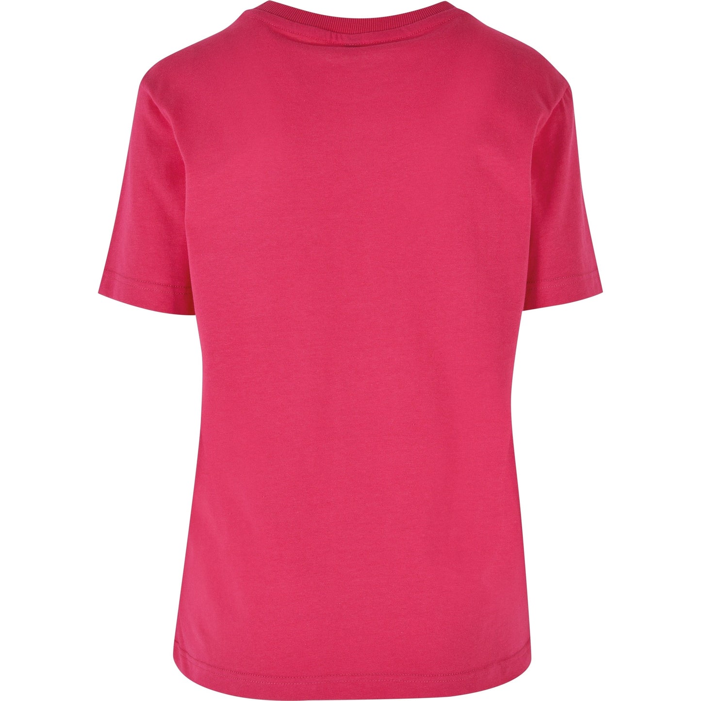 Build Your Brand Women's Oversized Tee Hibiskus Pink 100% Cotton Casual Top