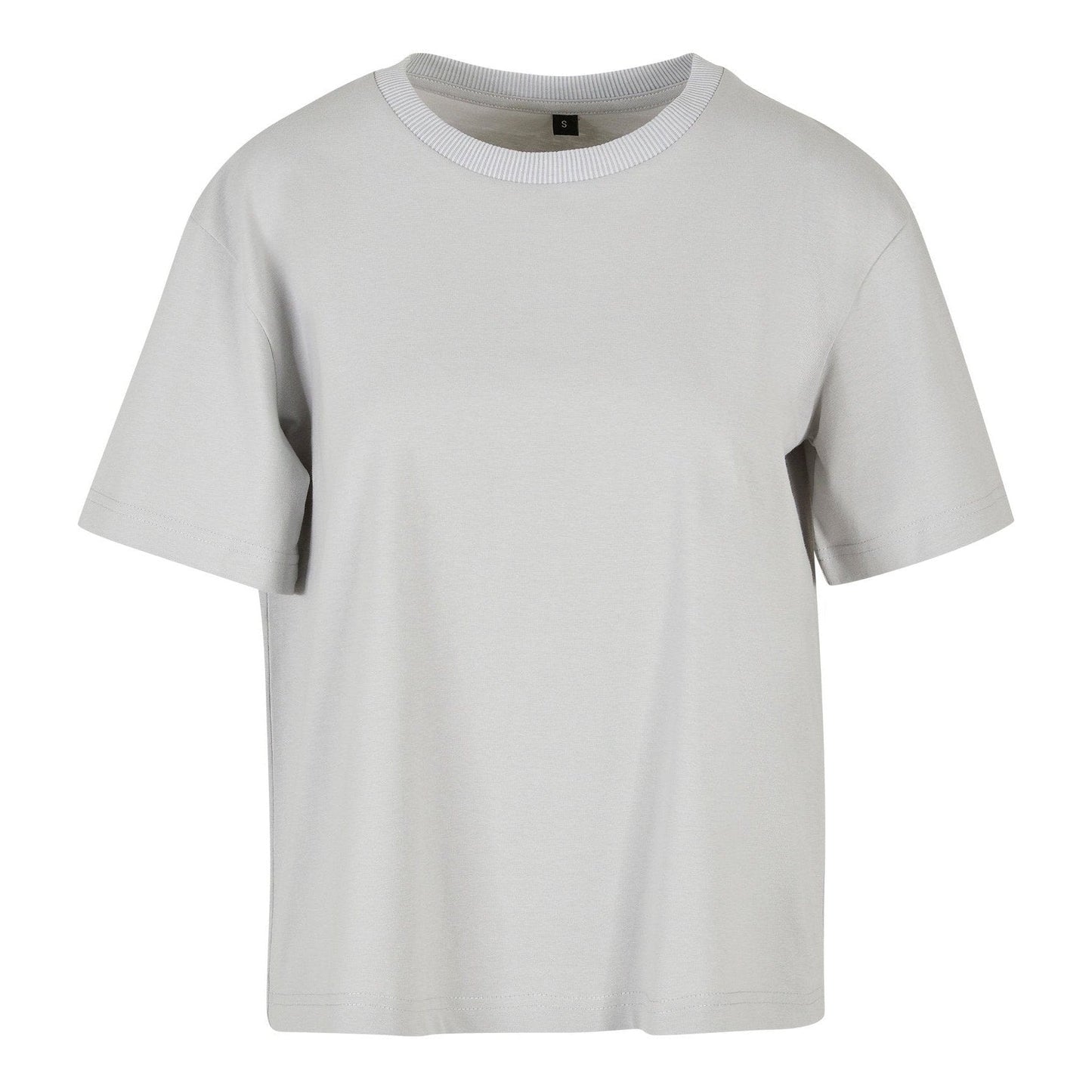 Build Your Brand Women's Oversized Everyday Tee Light Asphalt 100% Cotton