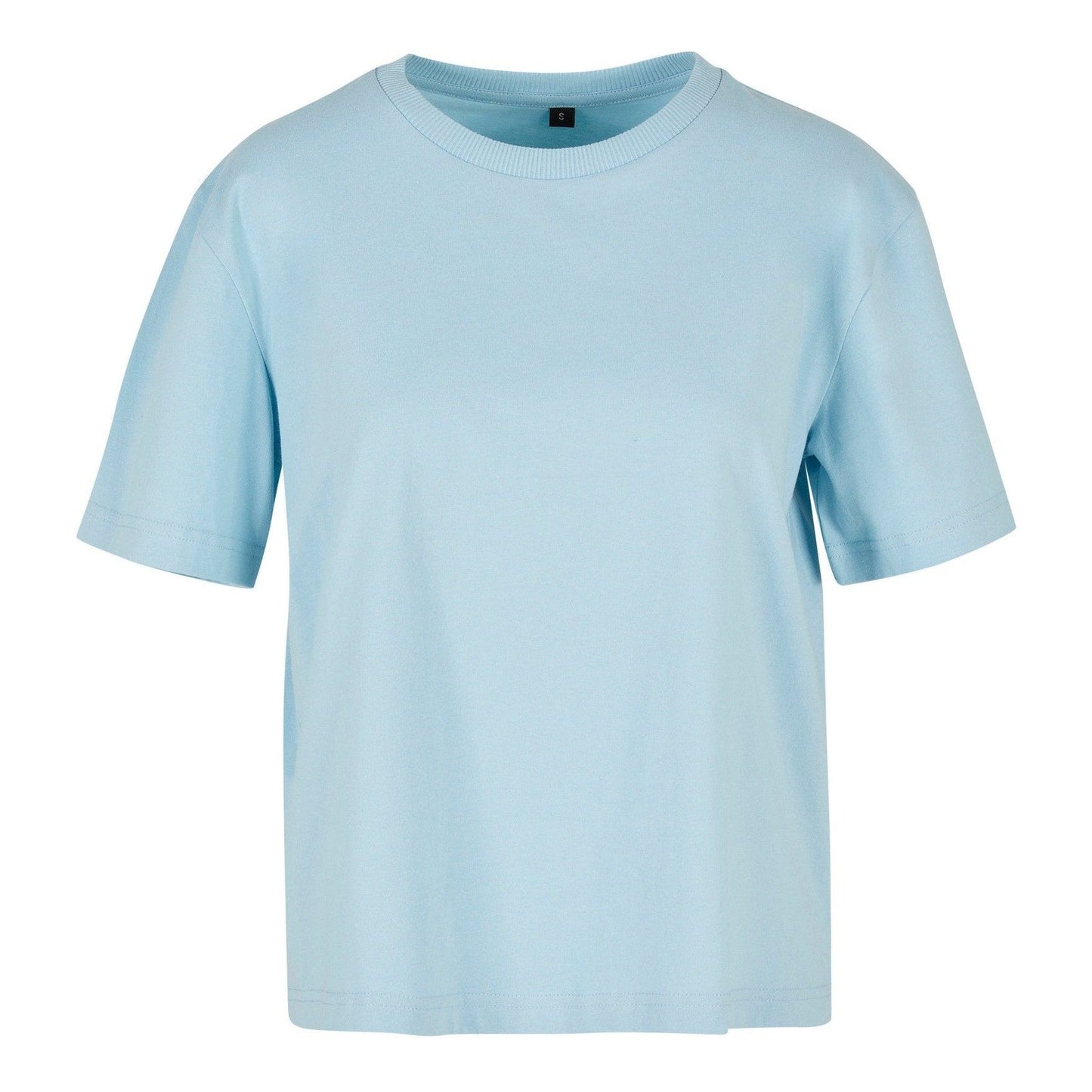 Build Your Brand Women's Oversized Everyday Tee Ocean Blue 100% Cotton