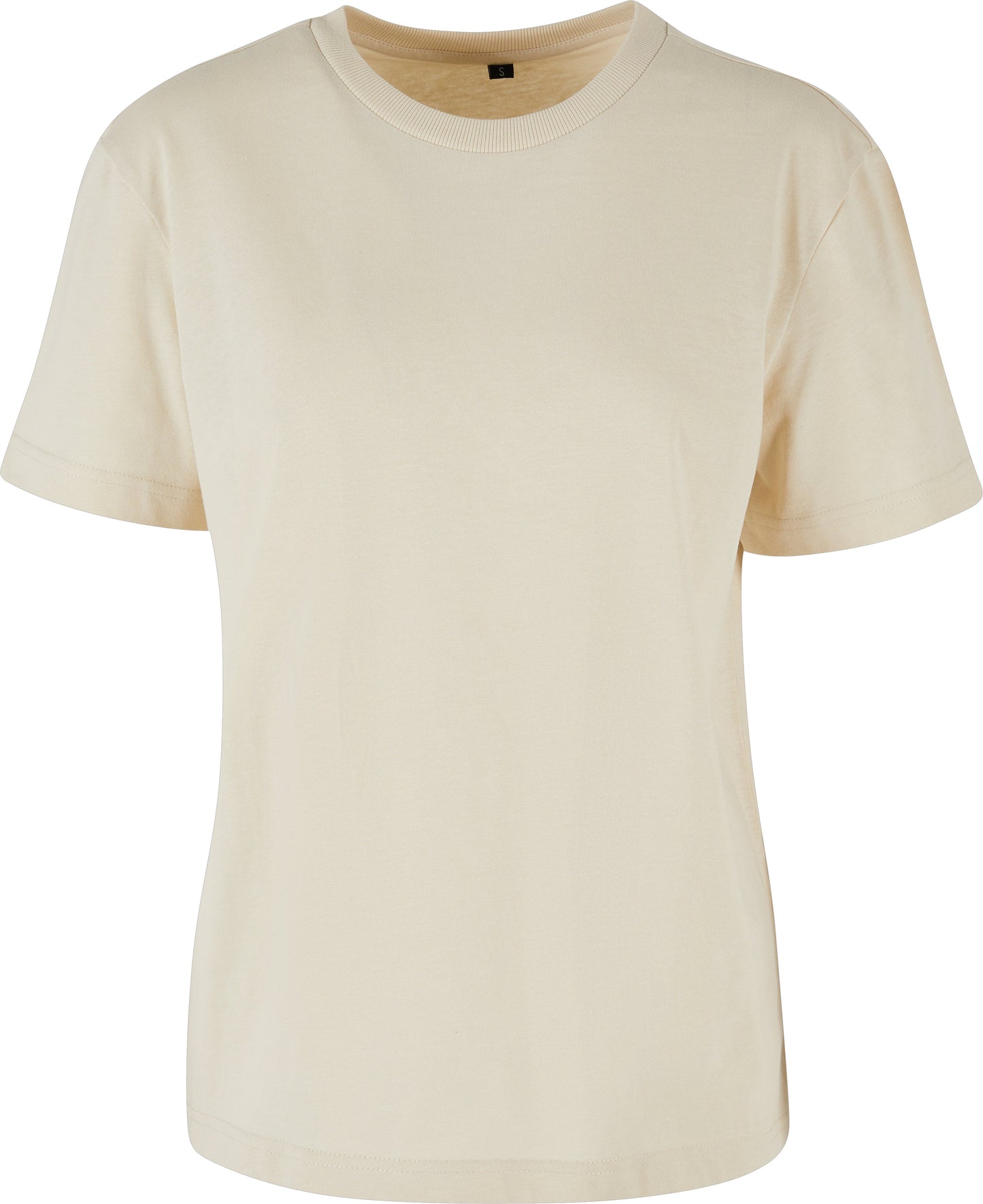 Build Your Brand Women's Oversized Everyday Tee Sand 100% Cotton Sizes XS-5XL