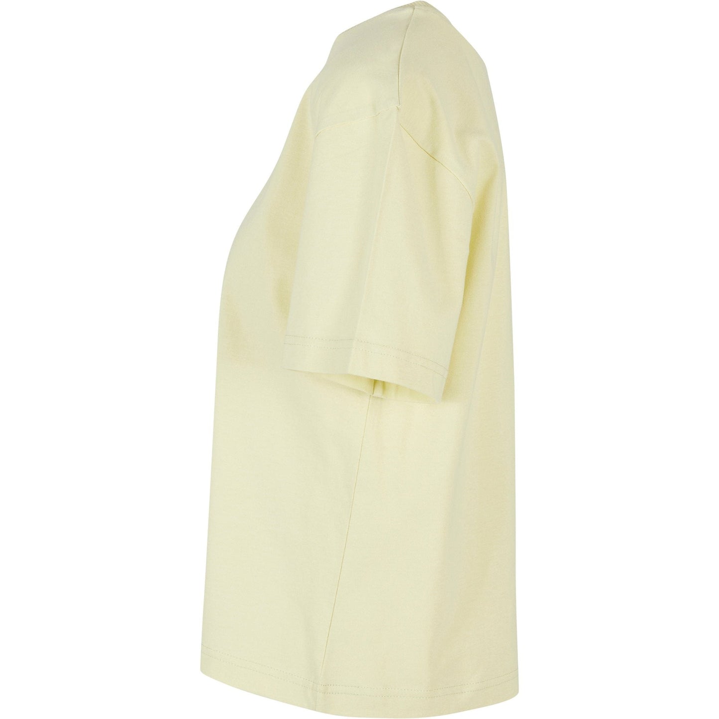 Build Your Brand Women's Oversized Everyday Tee Soft Yellow 100% Cotton