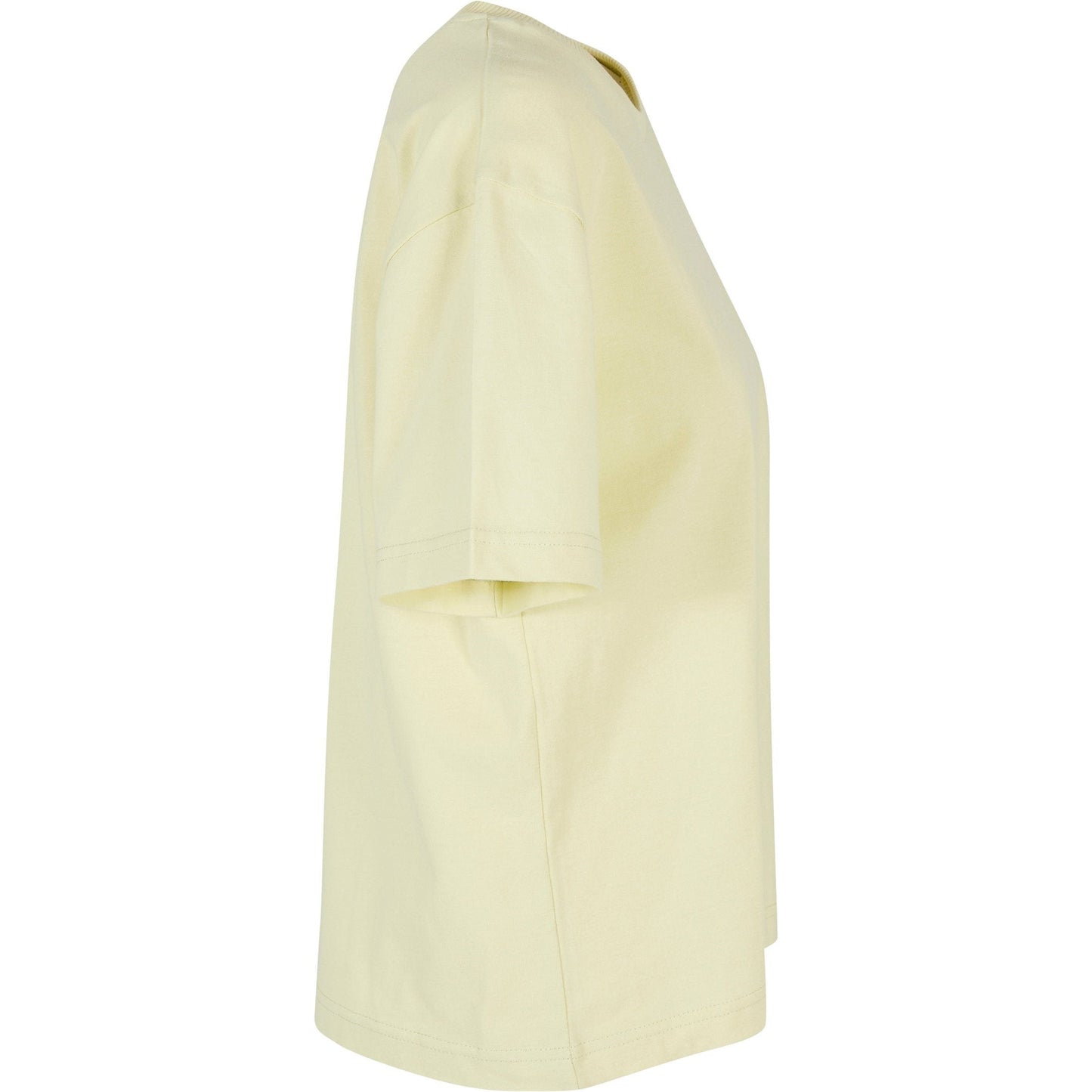 Build Your Brand Women's Oversized Everyday Tee Soft Yellow 100% Cotton