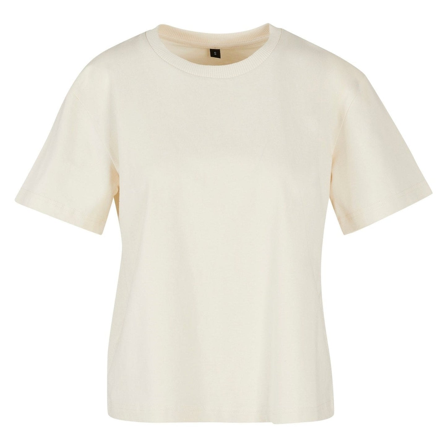 Build Your Brand Women's Oversized Everyday Tee White Sand 100% Cotton
