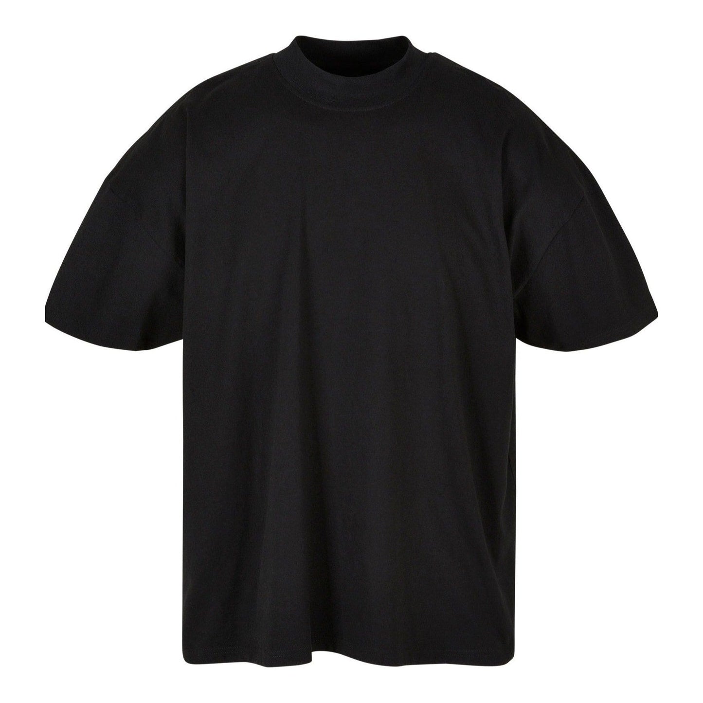 Build Your Brand Oversized Mock Neck Tee 100% Cotton High Neck Men's Shirt