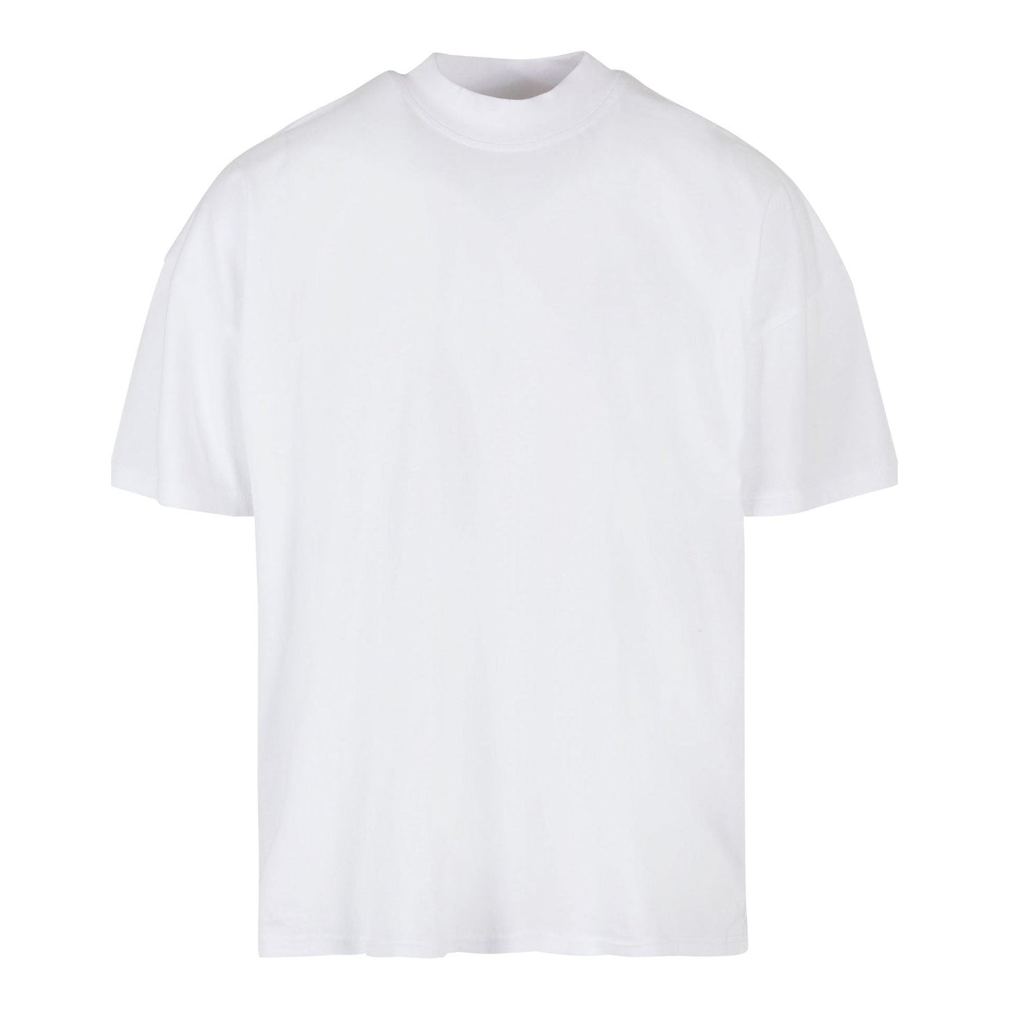 Build Your Brand Oversized Mock Neck Tee 100% Cotton High Neck Men's Shirt