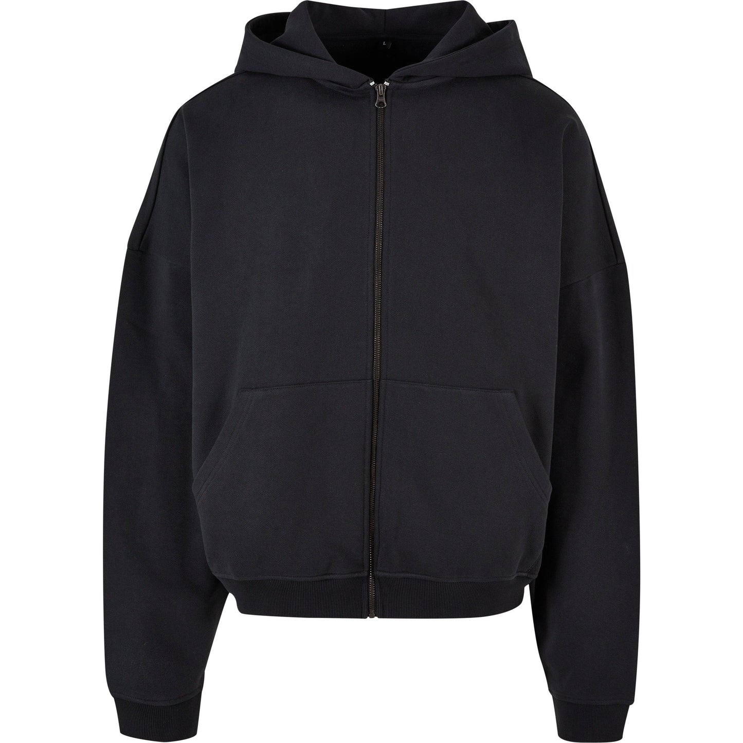 90s Oversized Zip Hoodie Men Heavy Cotton Terry Kangaroo Pocket Amfori BSCI