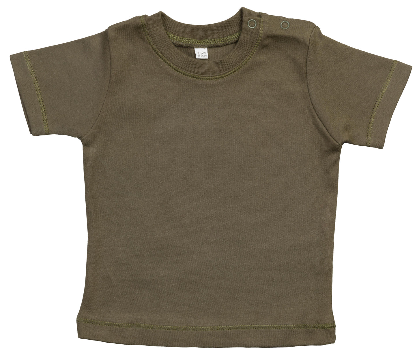 Babybugz Organic Camouflage Green Baby T-Shirt with Shoulder Poppers