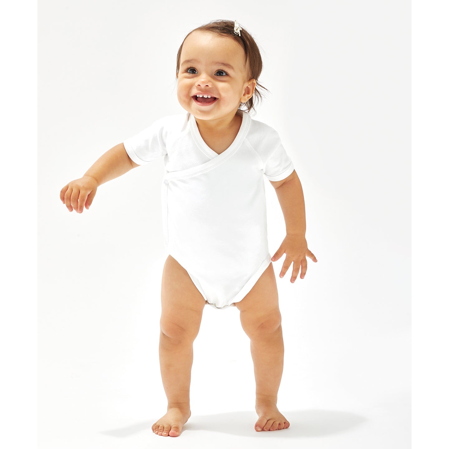 Babybugz Organic Cotton Kimono Bodysuit Mock-Wrap Front Soft Stretchy Fabric
