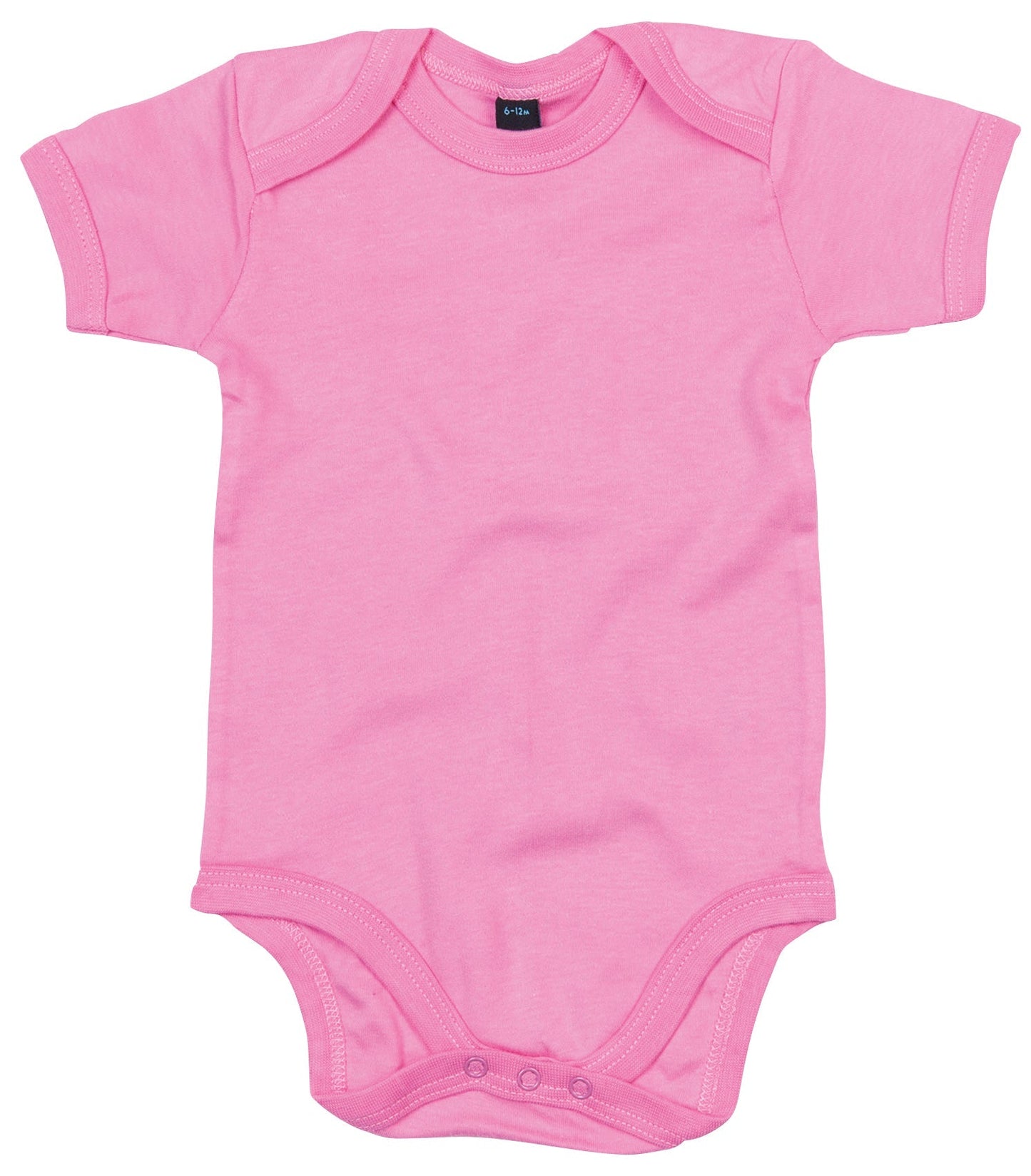 Babybugz Soft Short Sleeve Baby Bodysuit with Envelope Neckline & Poppers
